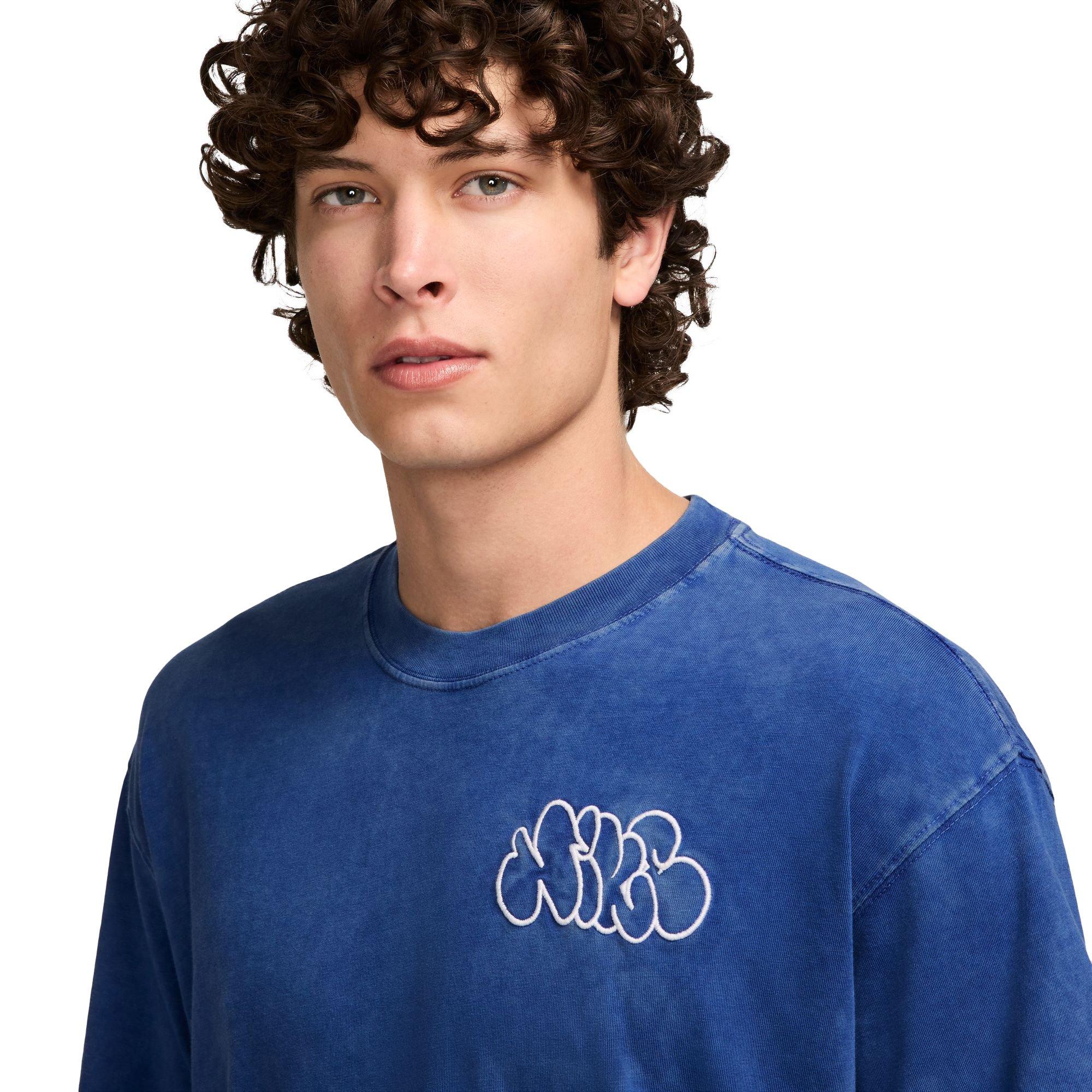 Nike Men's Max90 Basketball Graphic Tee - Blue - BLUE Thumbnail View 3