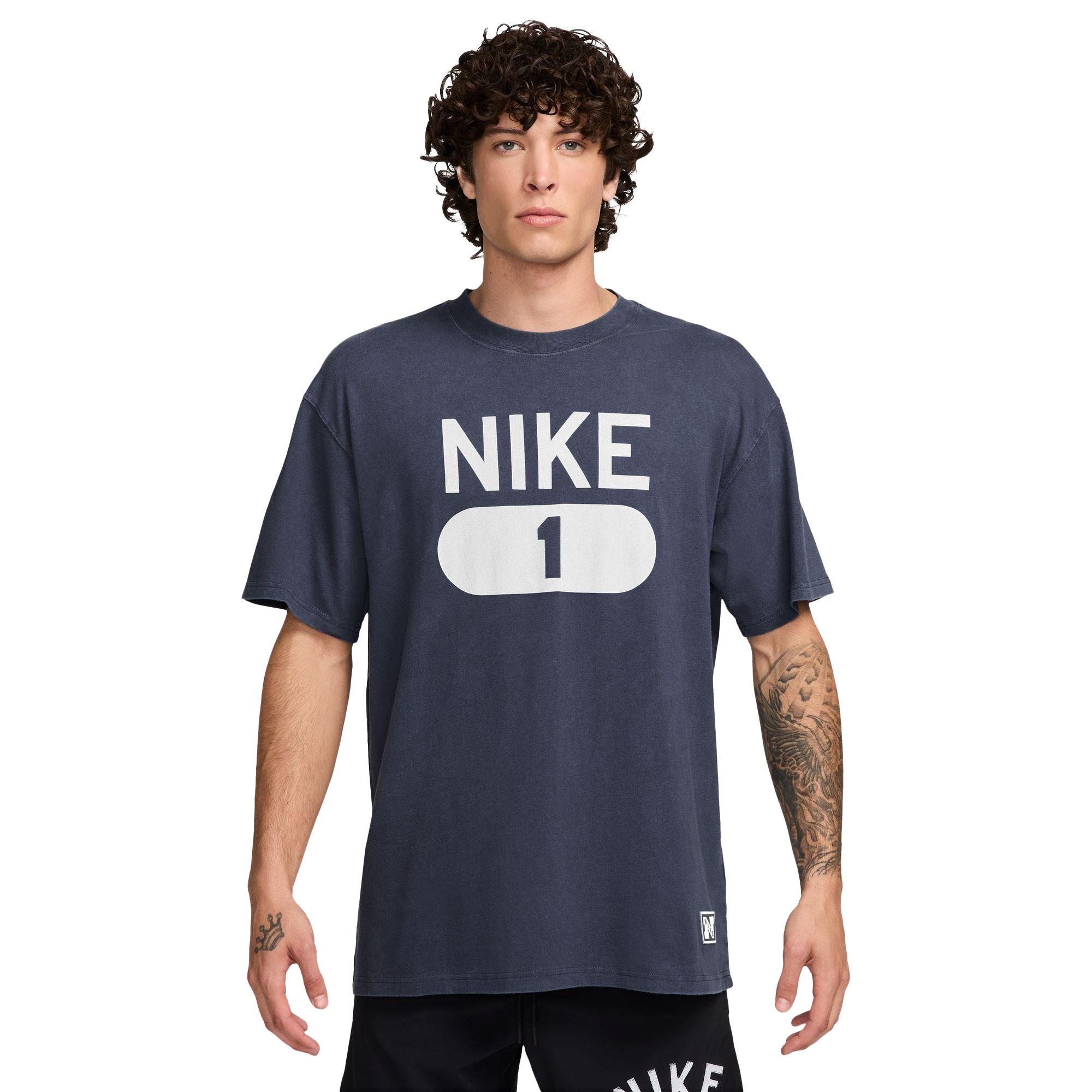 Nike Men's Fitness Tee - BLUE Thumbnail View 1