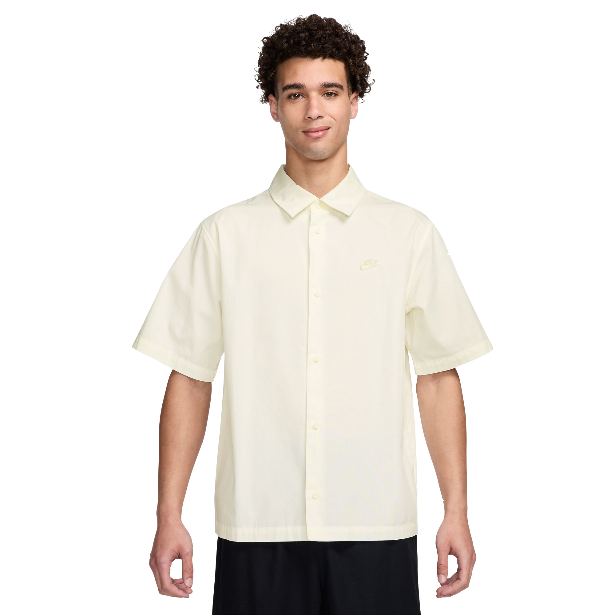 Nike Men's Club Short-Sleeve Button-Up Shirt - SAIL Thumbnail View 1