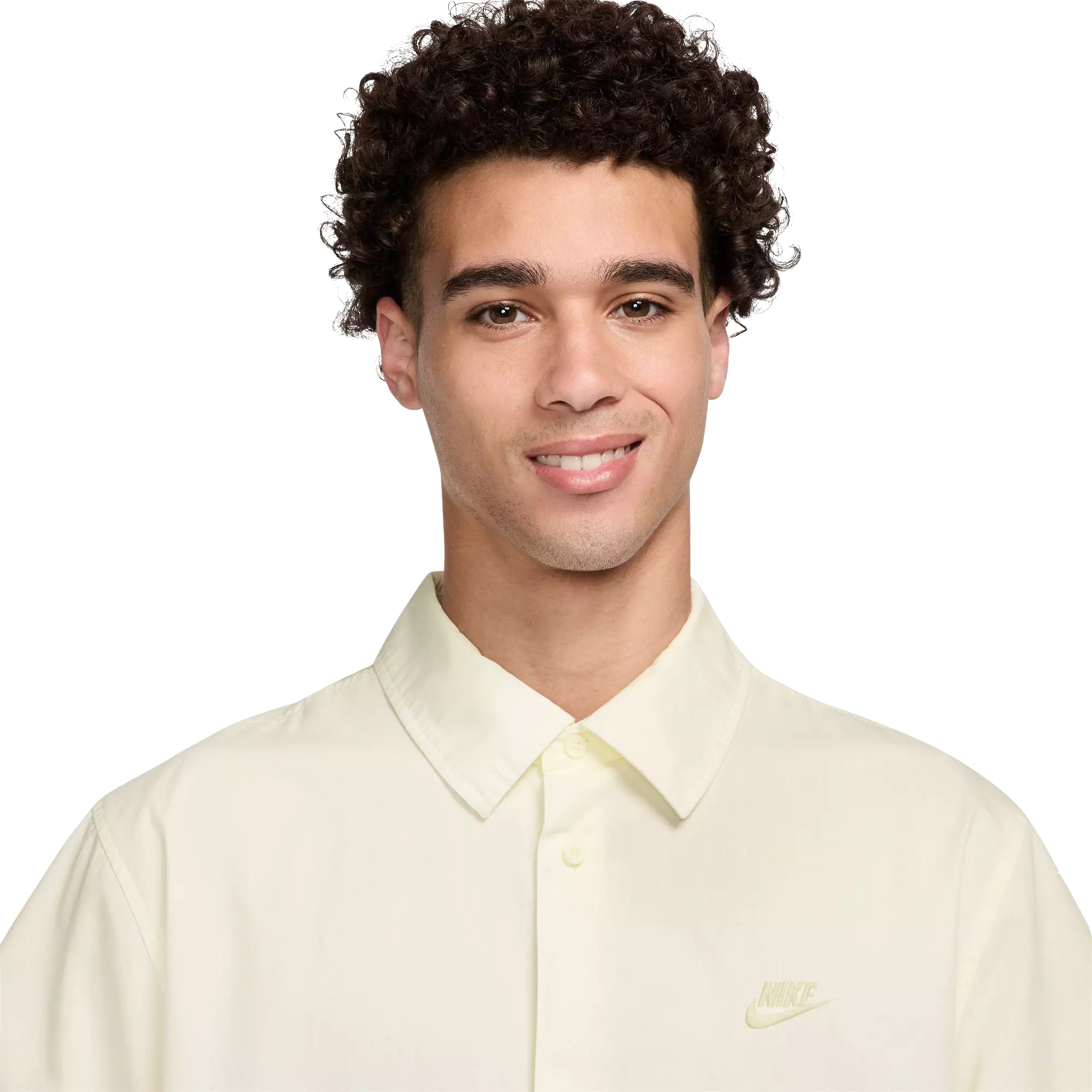 Nike Men's Club Short-Sleeve Button-Up Shirt - SAIL