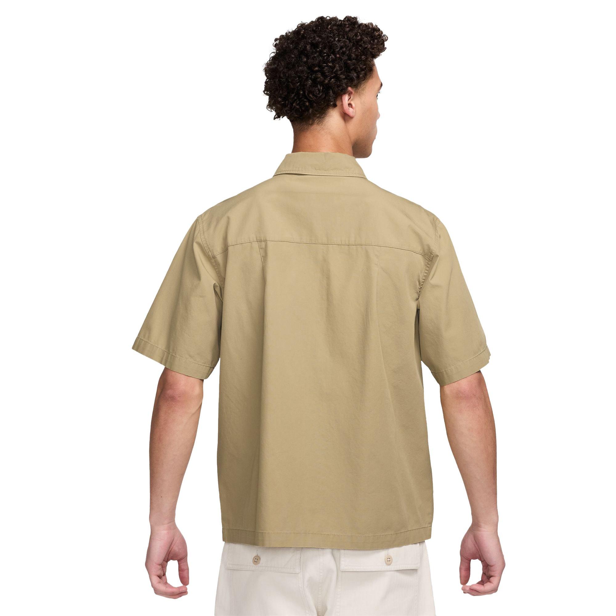 Nike Men's Club Short-Sleeve Button Up Shirt - BEIGE Thumbnail View 2
