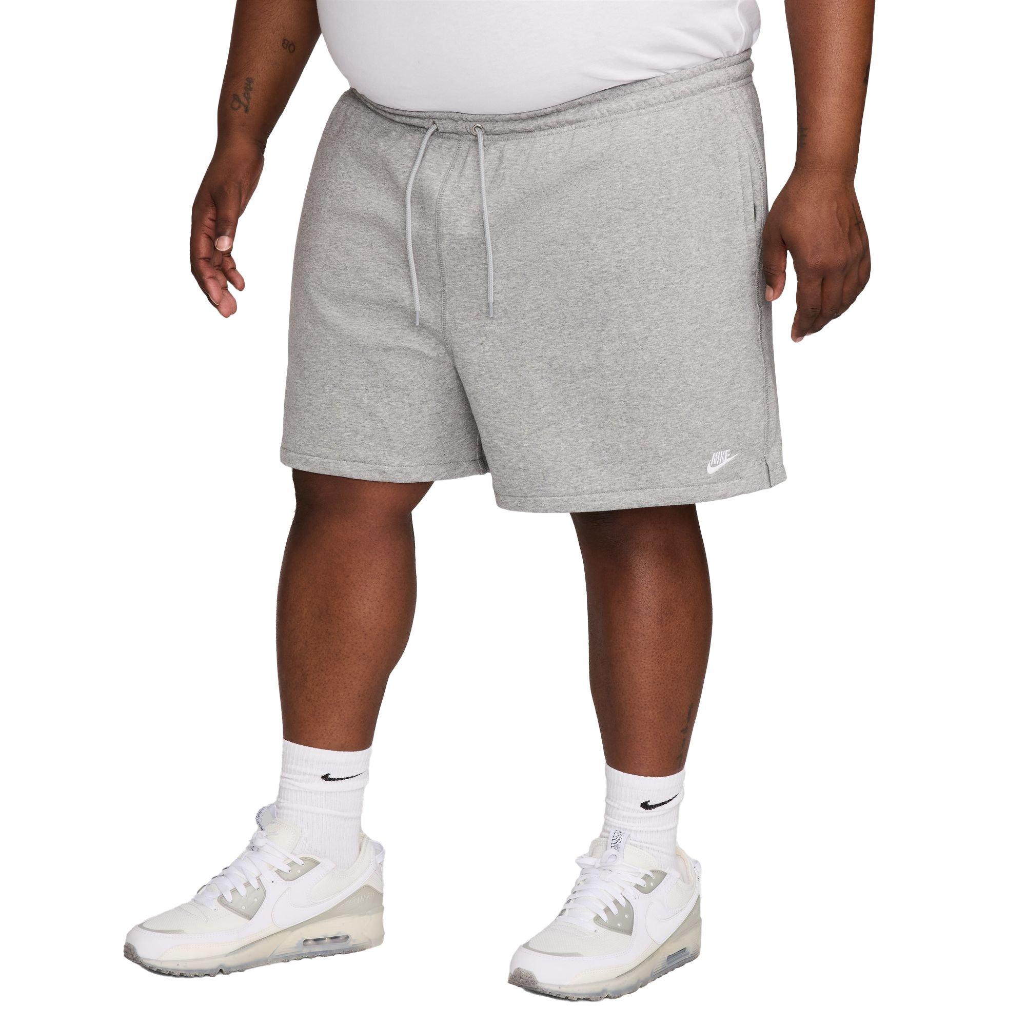 Nike Men's Club French Terry Flow Shorts - Grey - GREY Thumbnail View 3