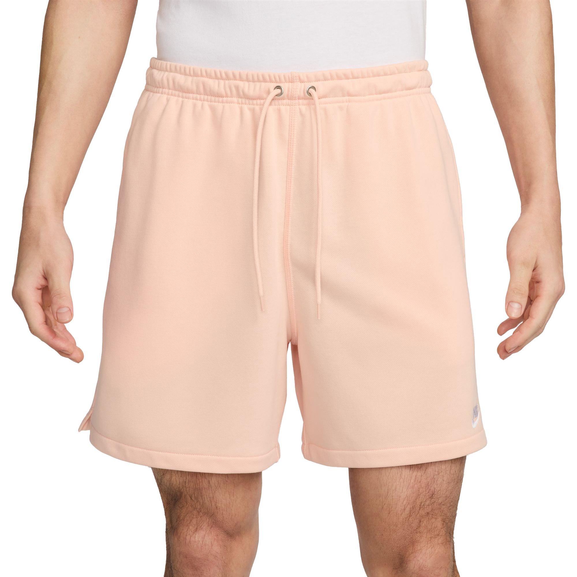 Nike Men's Club French Terry Flow Shorts-Pink - PINK Thumbnail View 1