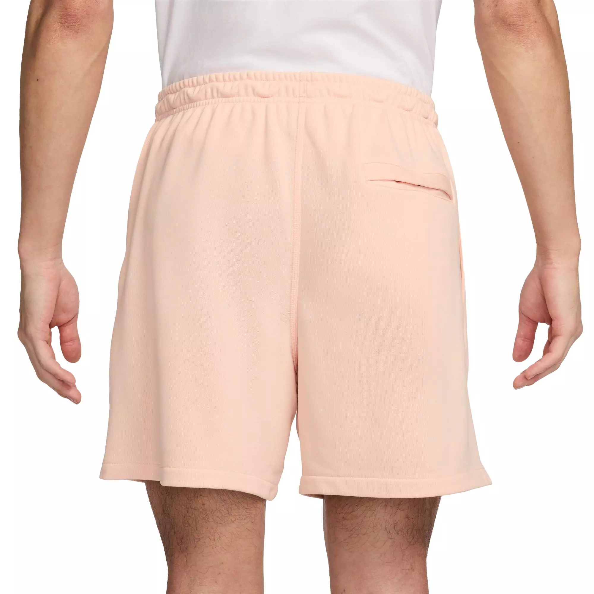 Nike Men's Club French Terry Flow Shorts-Pink - PINK