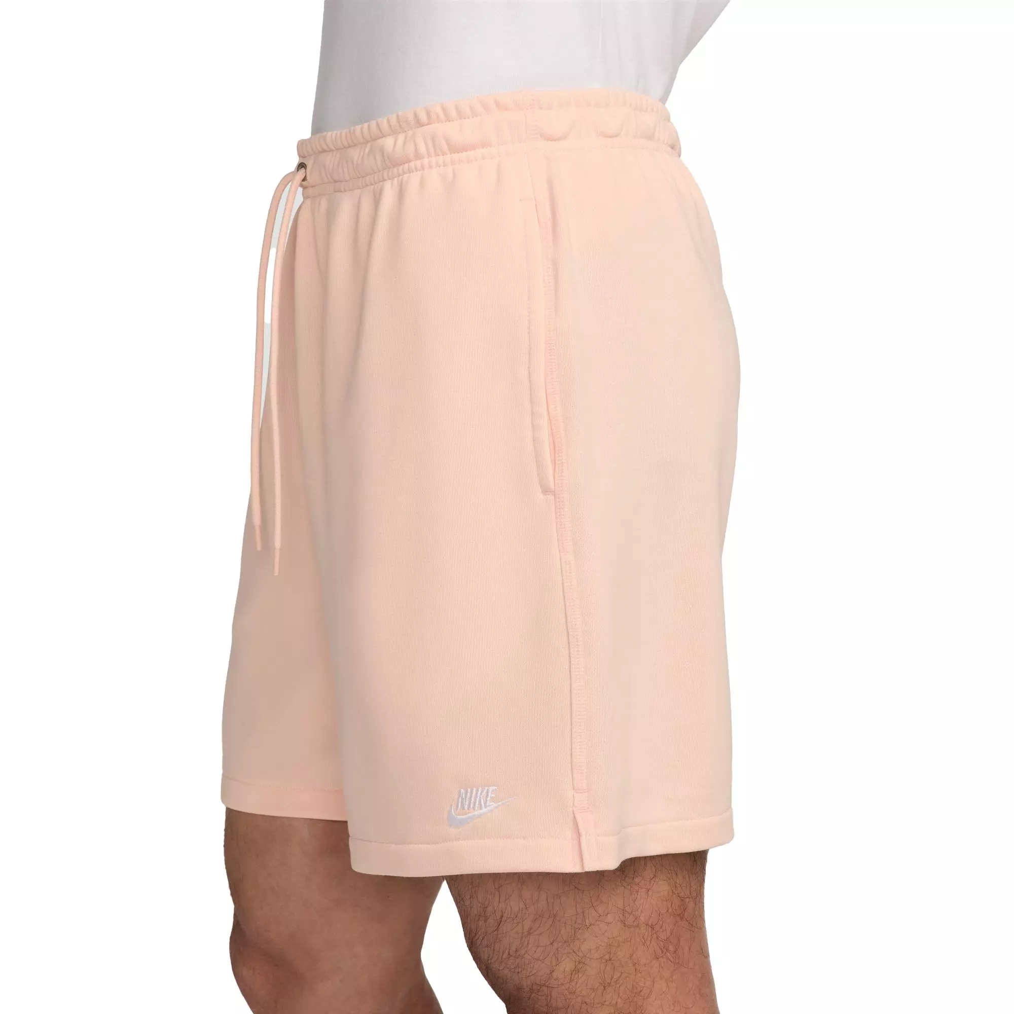 Nike Men's Club French Terry Flow Shorts-Pink - PINK