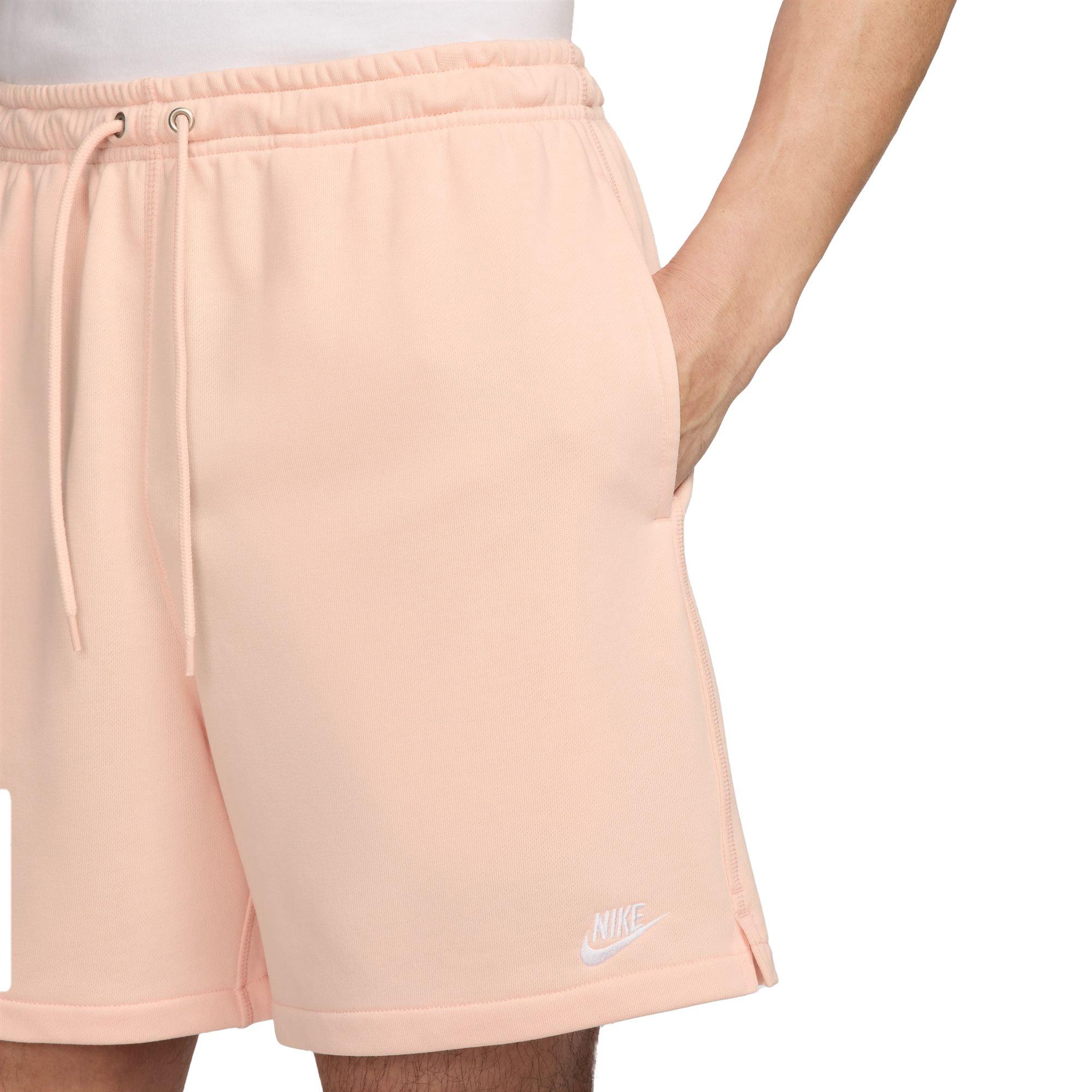Nike Men's Club French Terry Flow Shorts - Pink - PINK Thumbnail View 4