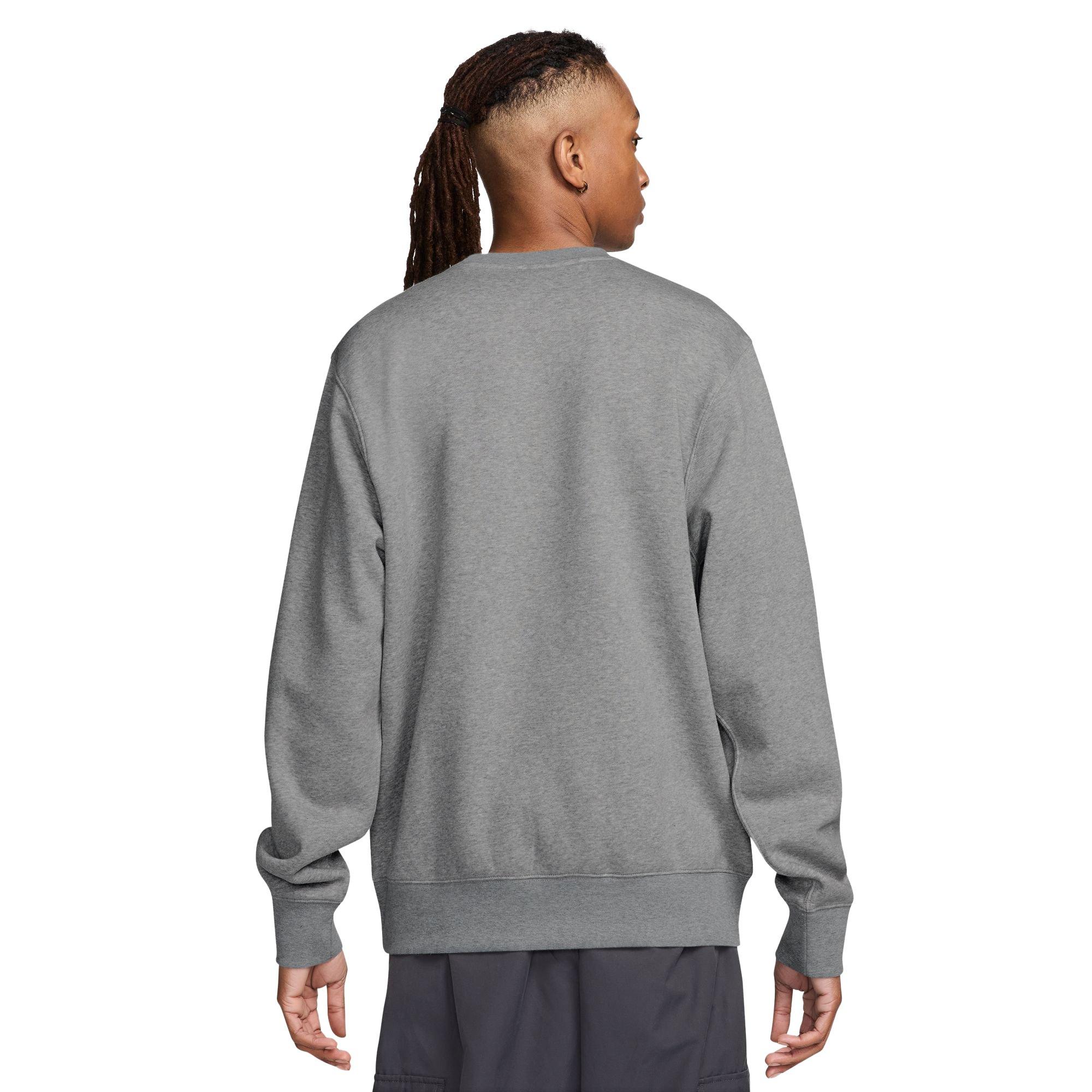 Nike Men's Sportswear Club Fleece Crew - GREY Thumbnail View 2