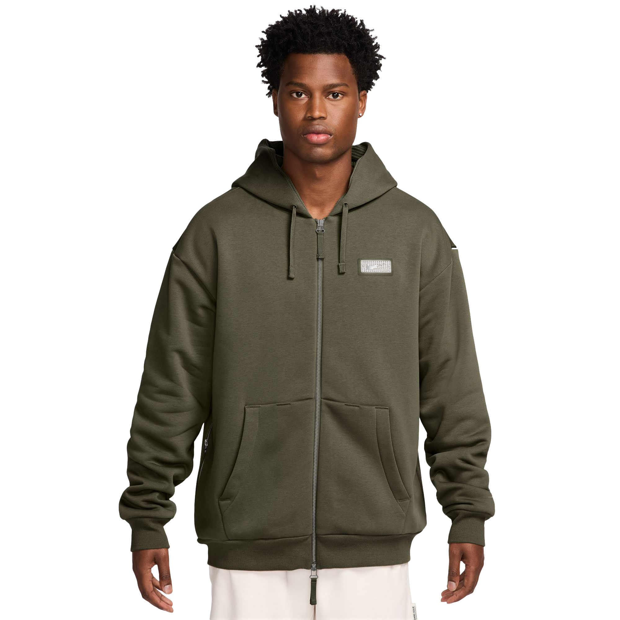 Nike Men's Cotton Full-Zip Casual Jacket - Olive