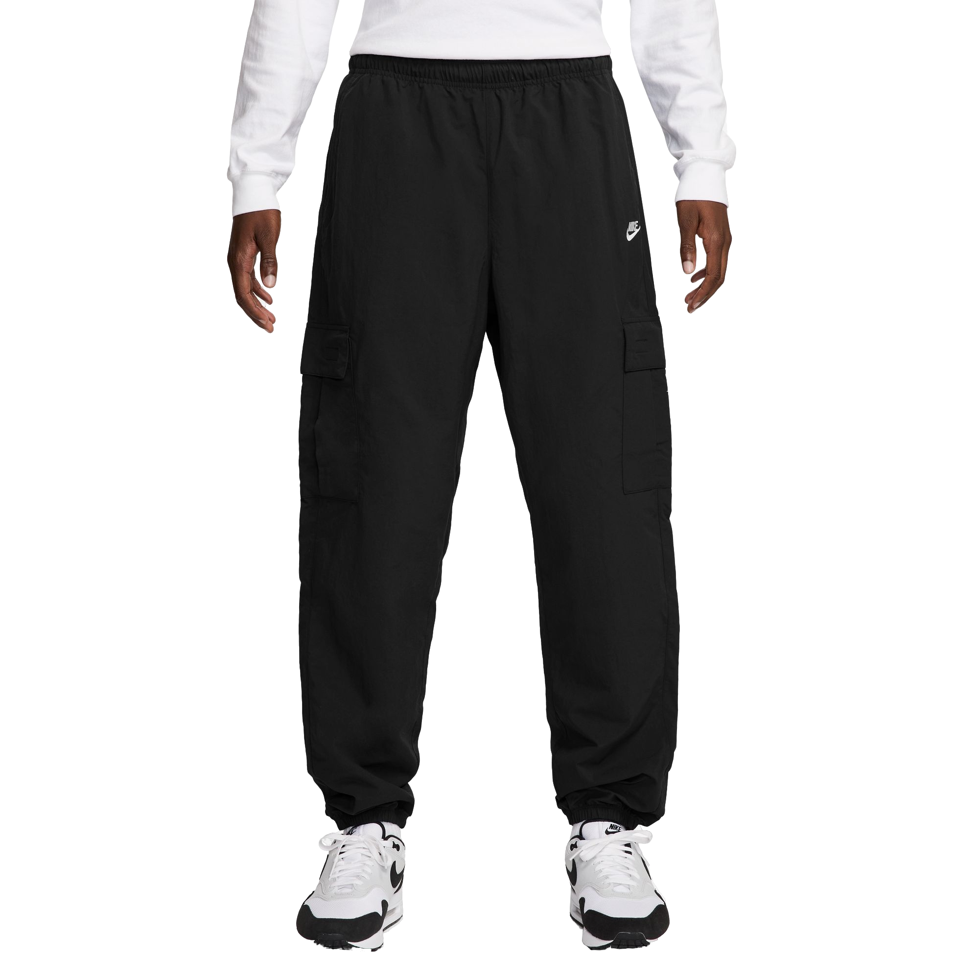 Nike Men's Club Woven Cargo Pants - BLACK Thumbnail View 1