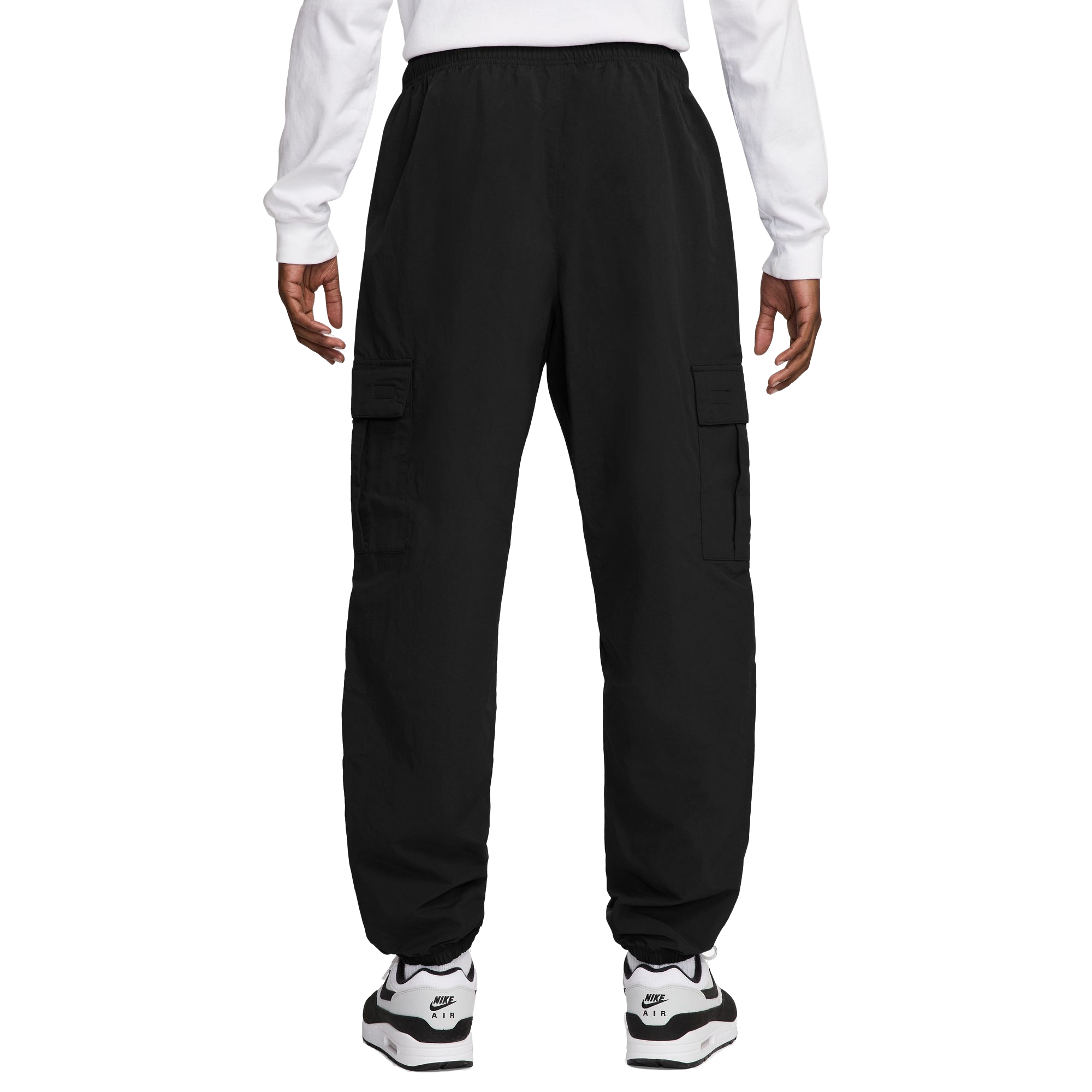 Nike Men's Club Woven Cargo Pants - BLACK Thumbnail View 2