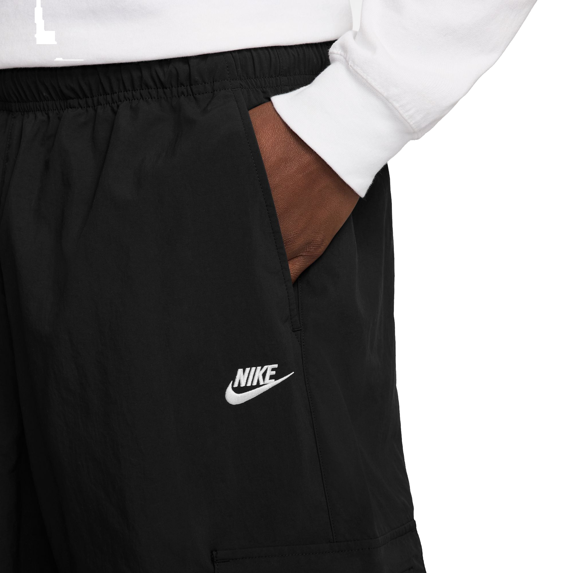 Nike Men's Club Woven Cargo Pants - Black - BLACK Thumbnail View 3