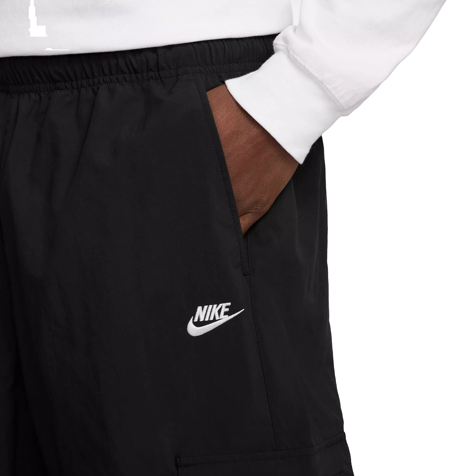 Nike Men's Club Woven Cargo Pants - Black - BLACK