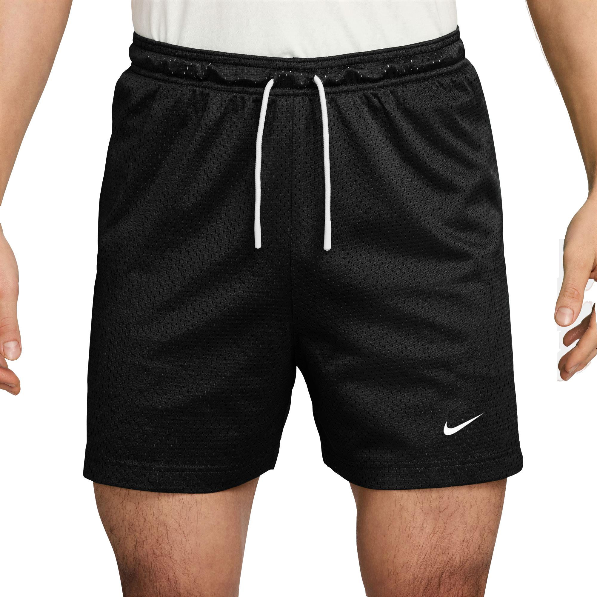 Nike Men's Dri-FIT 5" Mesh Basketball Shorts - Black - BLACK Thumbnail View 1