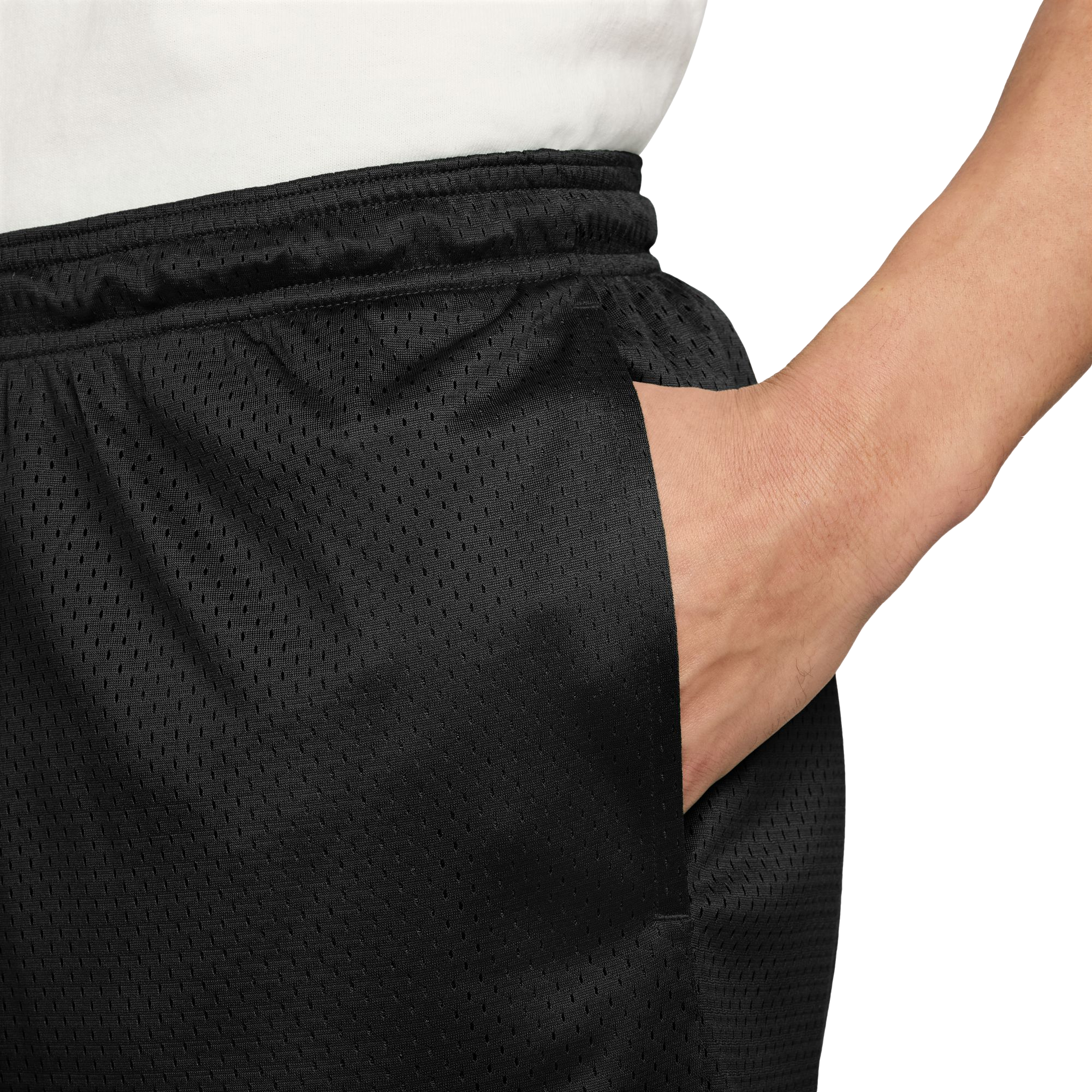 Nike Men's Dri-FIT 5" Mesh Basketball Shorts - Black - BLACK Thumbnail View 4