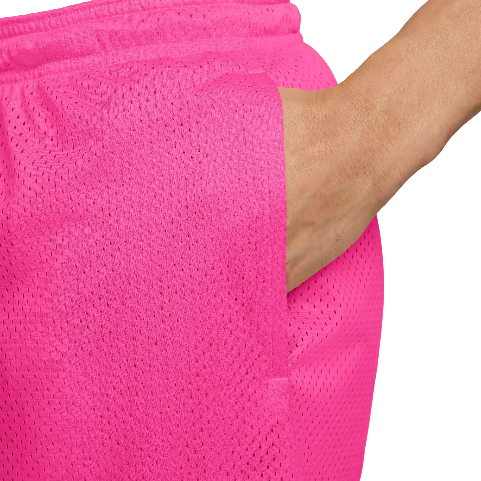Nike Men's Dri-FIT 5" Mesh Basketball Shorts - Pink - PINK