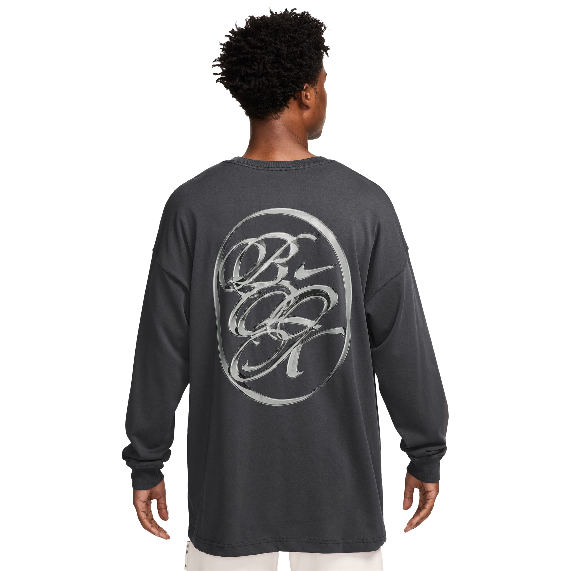 Nike Men's Devin Booker Long-Sleeve Basketball Tee-Black - BLACK Thumbnail View 2