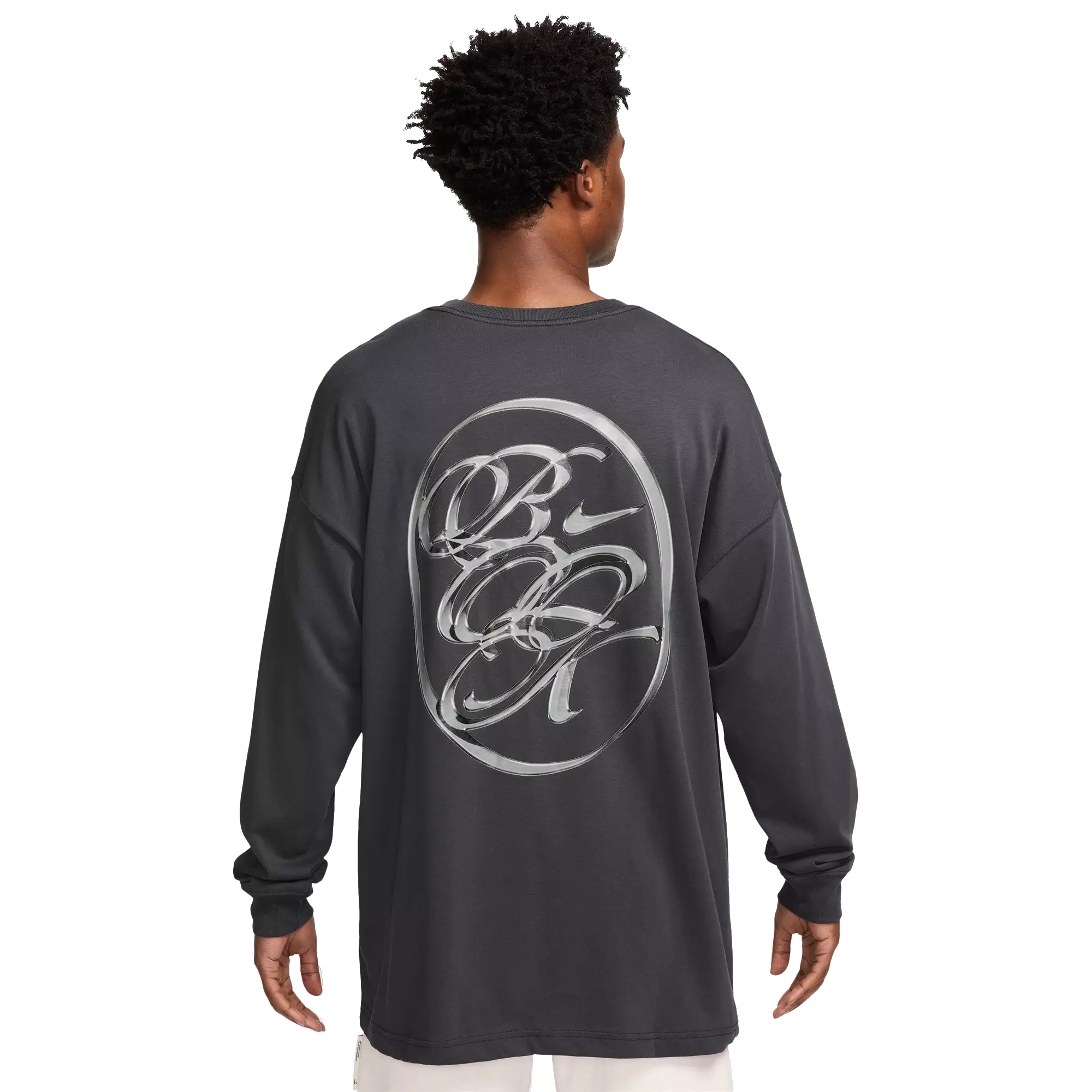 Nike Men's Devin Booker Long-Sleeve Basketball Tee-Black - BLACK