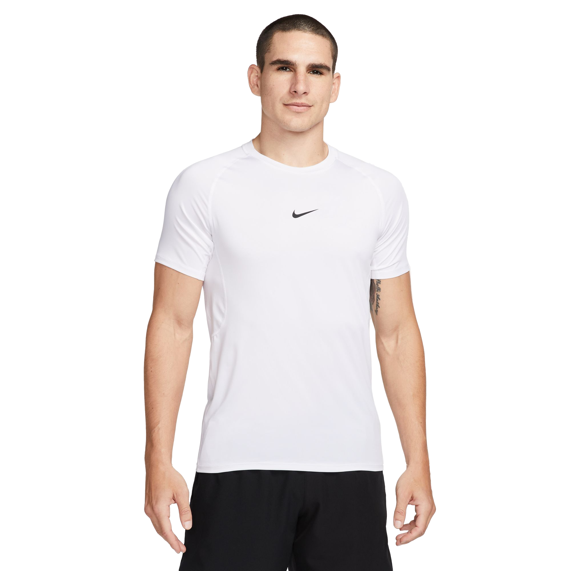 Nike Men's Pro Dri-FIT Slim Short-Sleeve Top - WHITE Thumbnail View 1