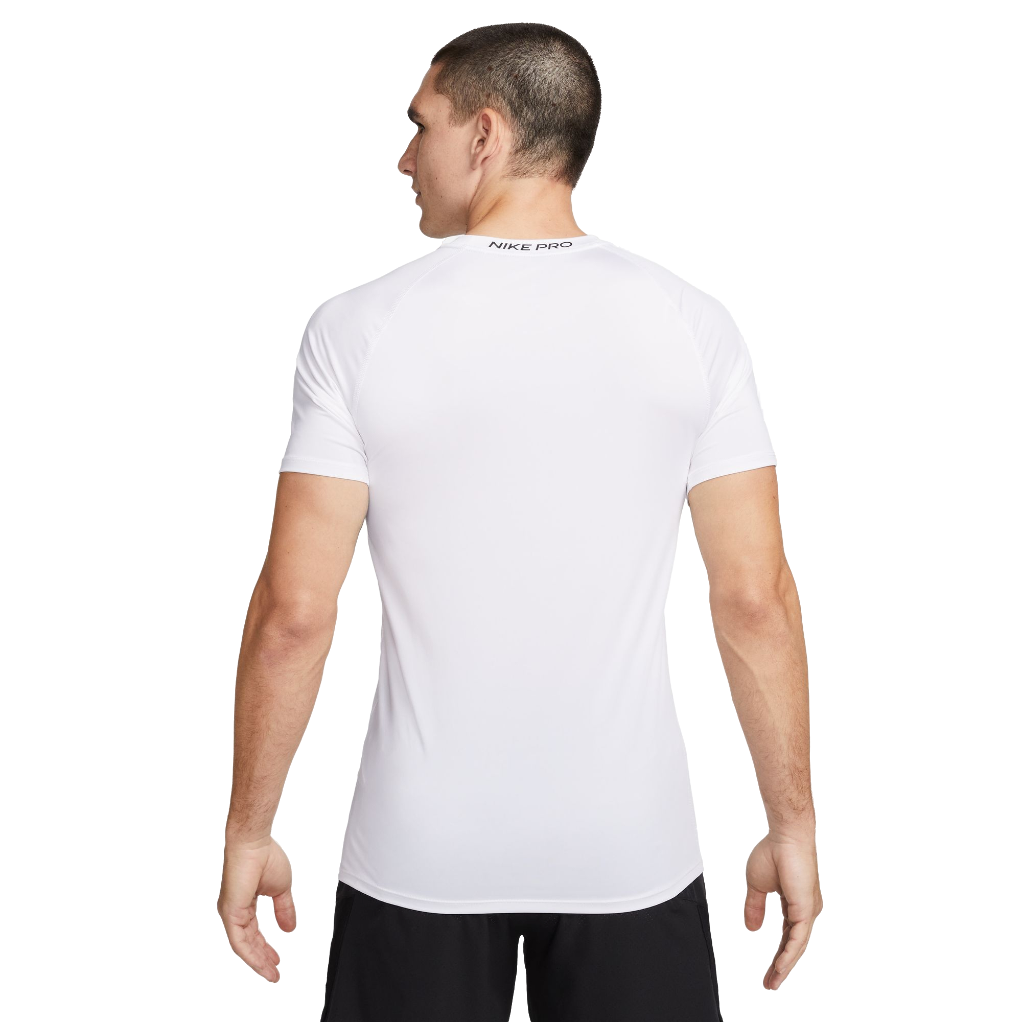 Nike Men's Pro Dri-FIT Slim Short-Sleeve Top - WHITE Thumbnail View 2