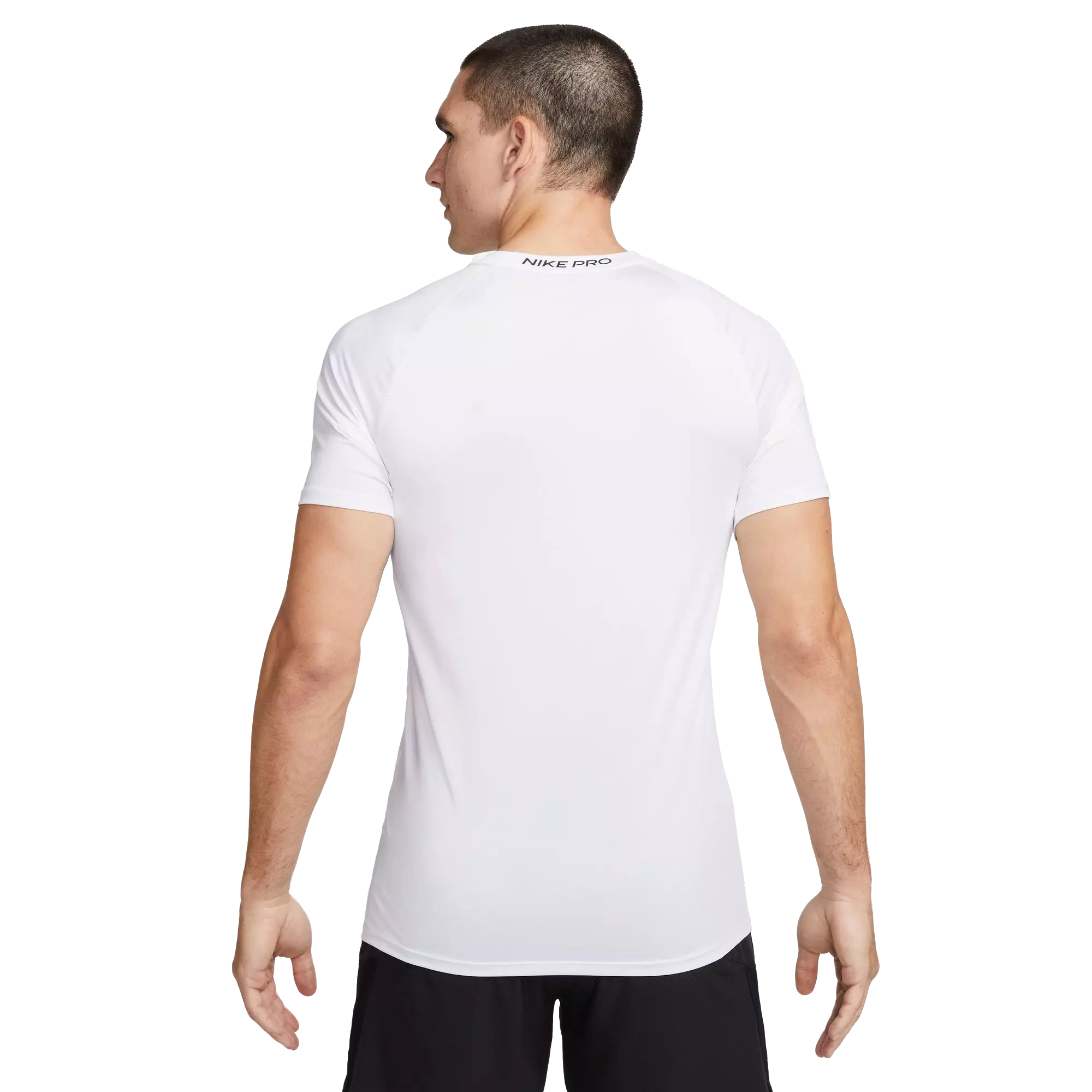 Nike Men's Pro Dri-FIT Slim Short-Sleeve Top - WHITE