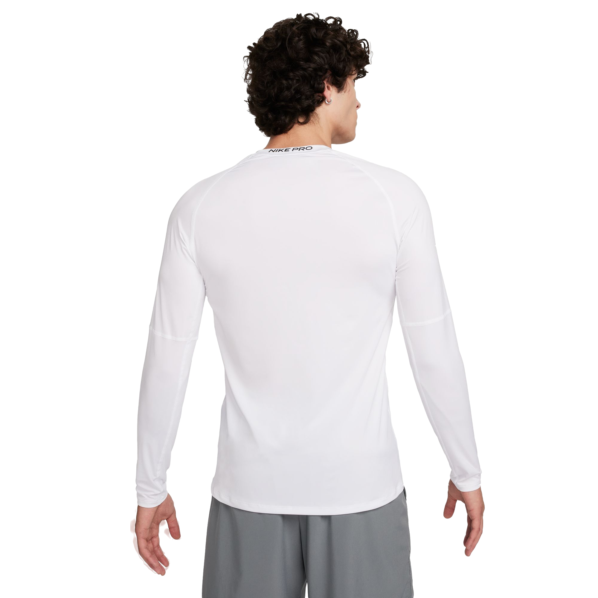 Nike Pro Dri-FIT Slim Long-Sleeve Fitness Top - WHITE Thumbnail View 2