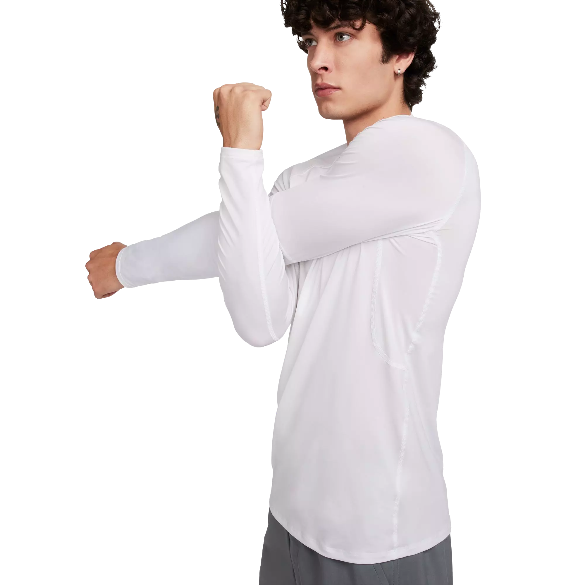 Nike Pro Dri-FIT Slim Long-Sleeve Fitness Top - WHITE