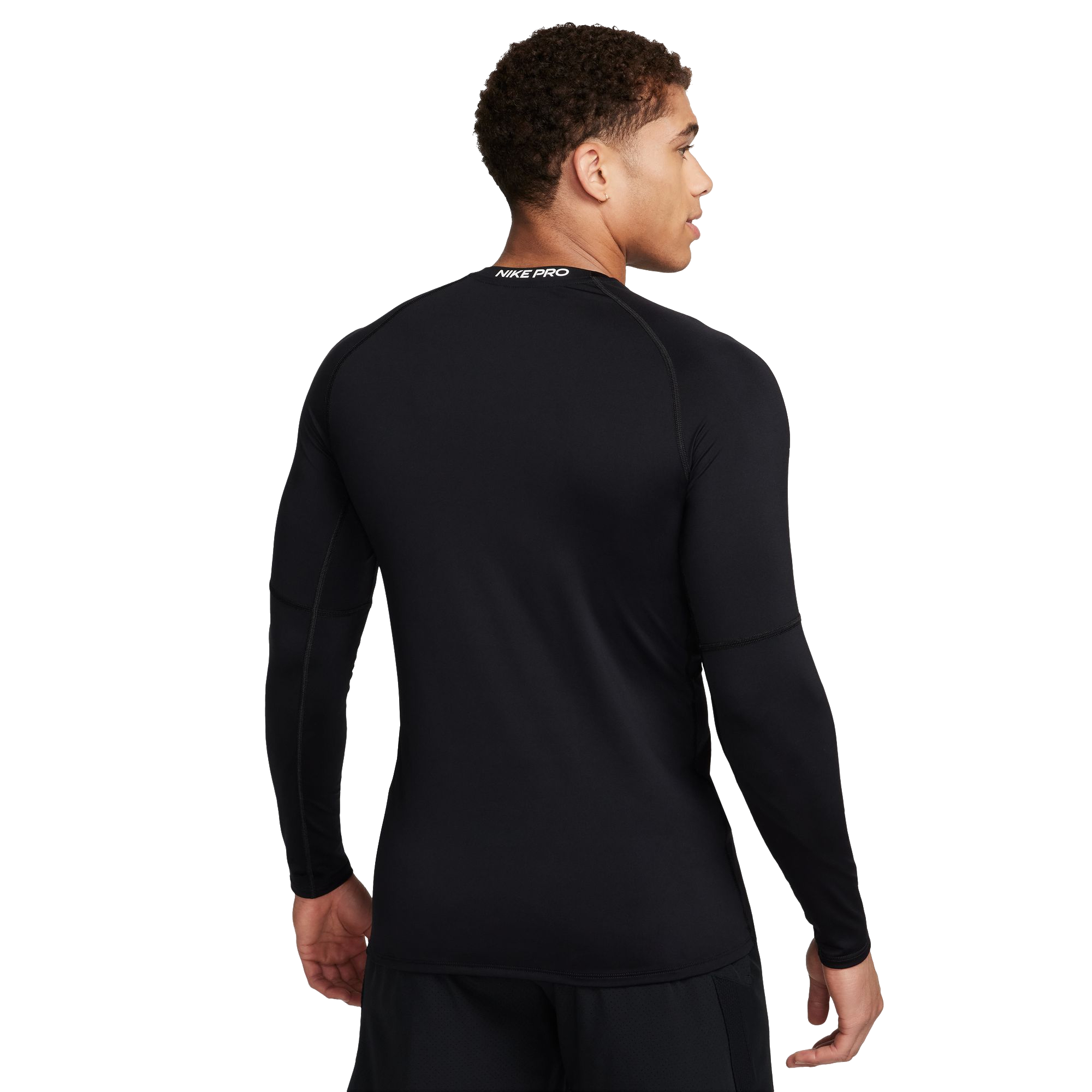 Nike Pro Dri-FIT Slim Long-Sleeve Fitness Top - Black - BLACK Thumbnail View 2