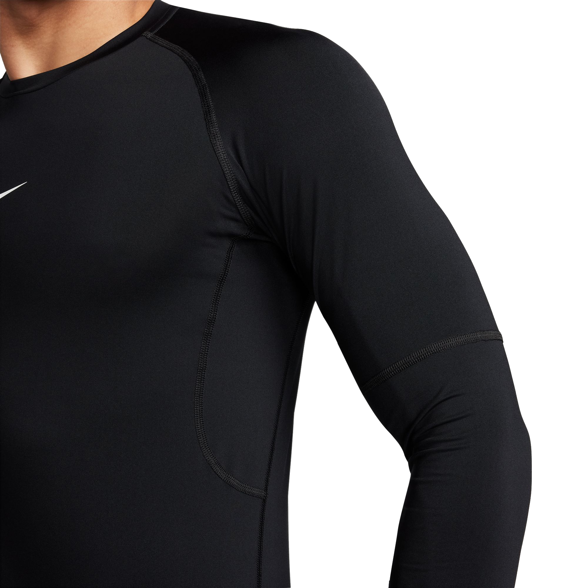 Nike Pro Dri-FIT Slim Long-Sleeve Fitness Top-Black - BLACK Thumbnail View 4
