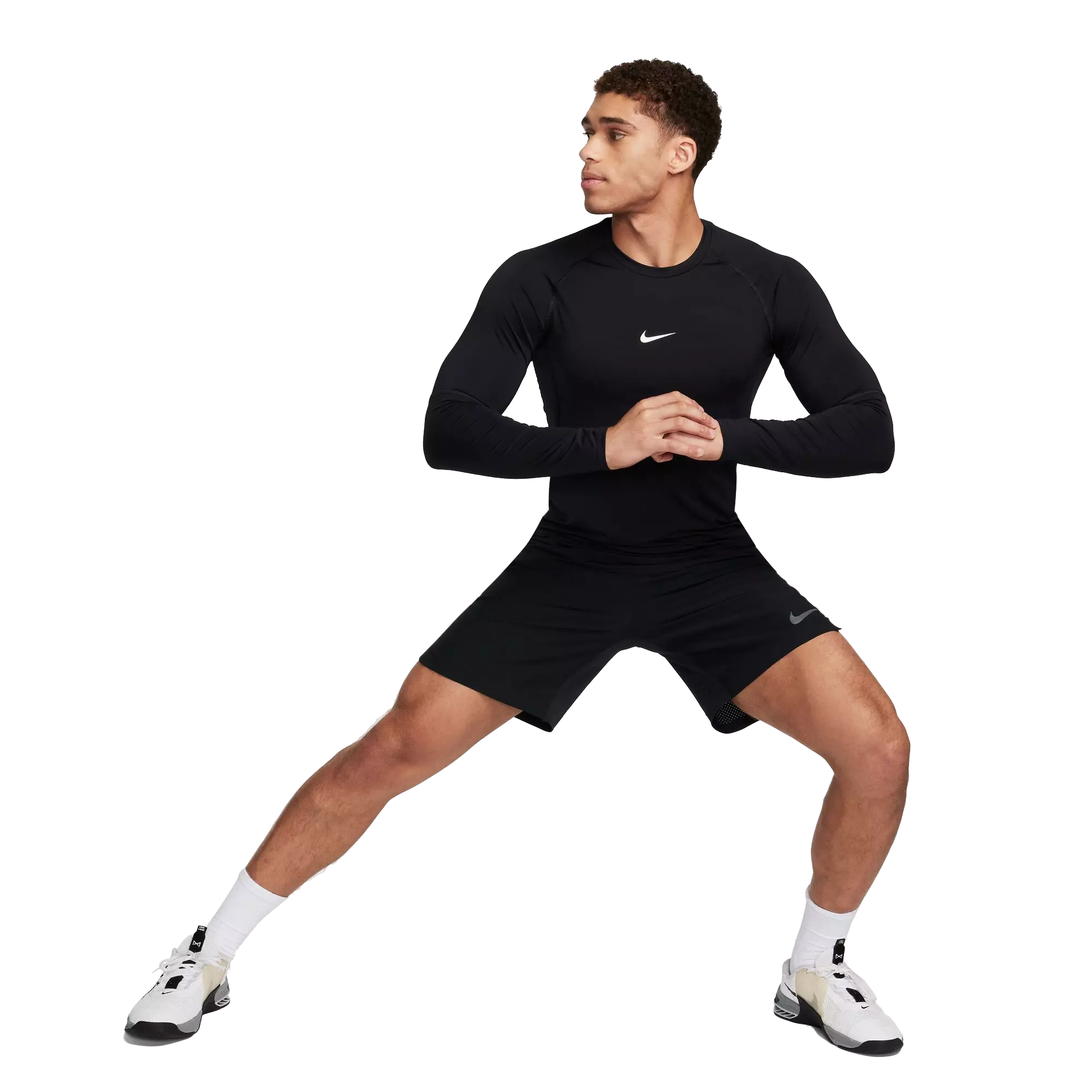 Nike Pro Dri-FIT Slim Long-Sleeve Fitness Top - Black - BLACK