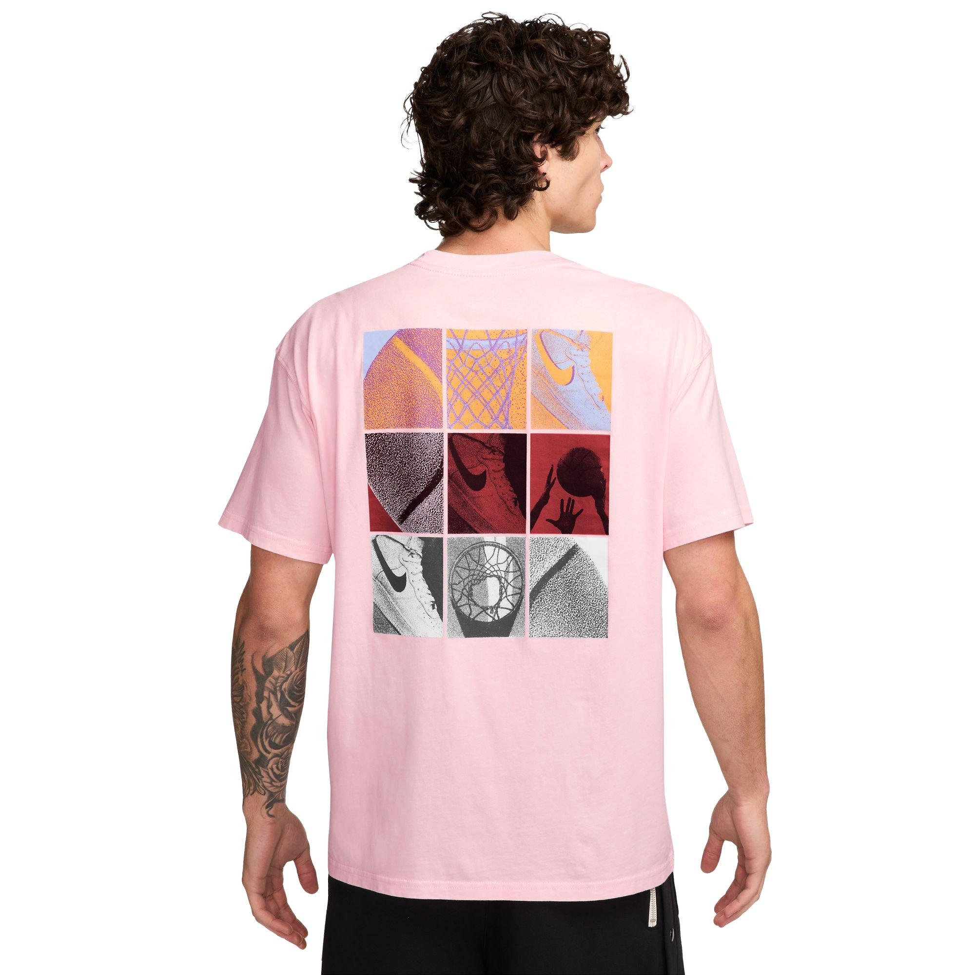 Nike Men's Max90 Basketball Tee-Pink - PINK Thumbnail View 2