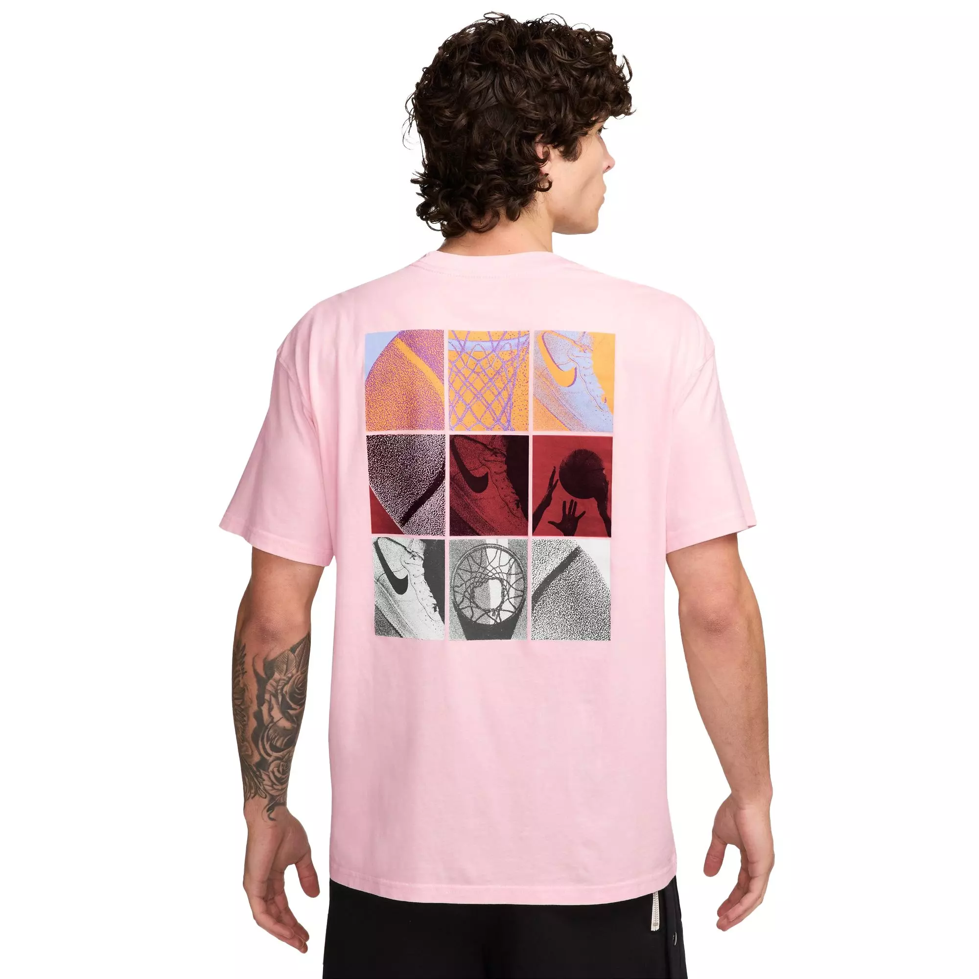 Nike Men's Max90 Basketball Tee-Pink - PINK