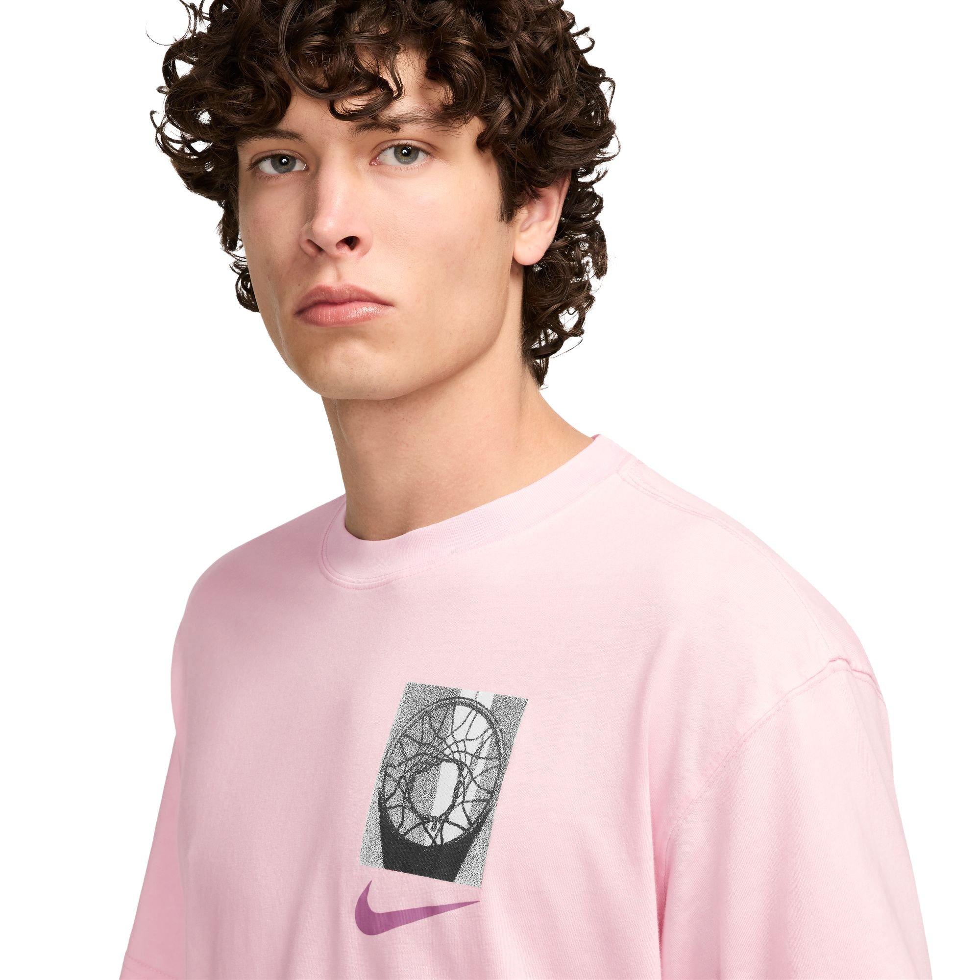 Nike Men's Max90 Basketball Tee-Pink - PINK Thumbnail View 3