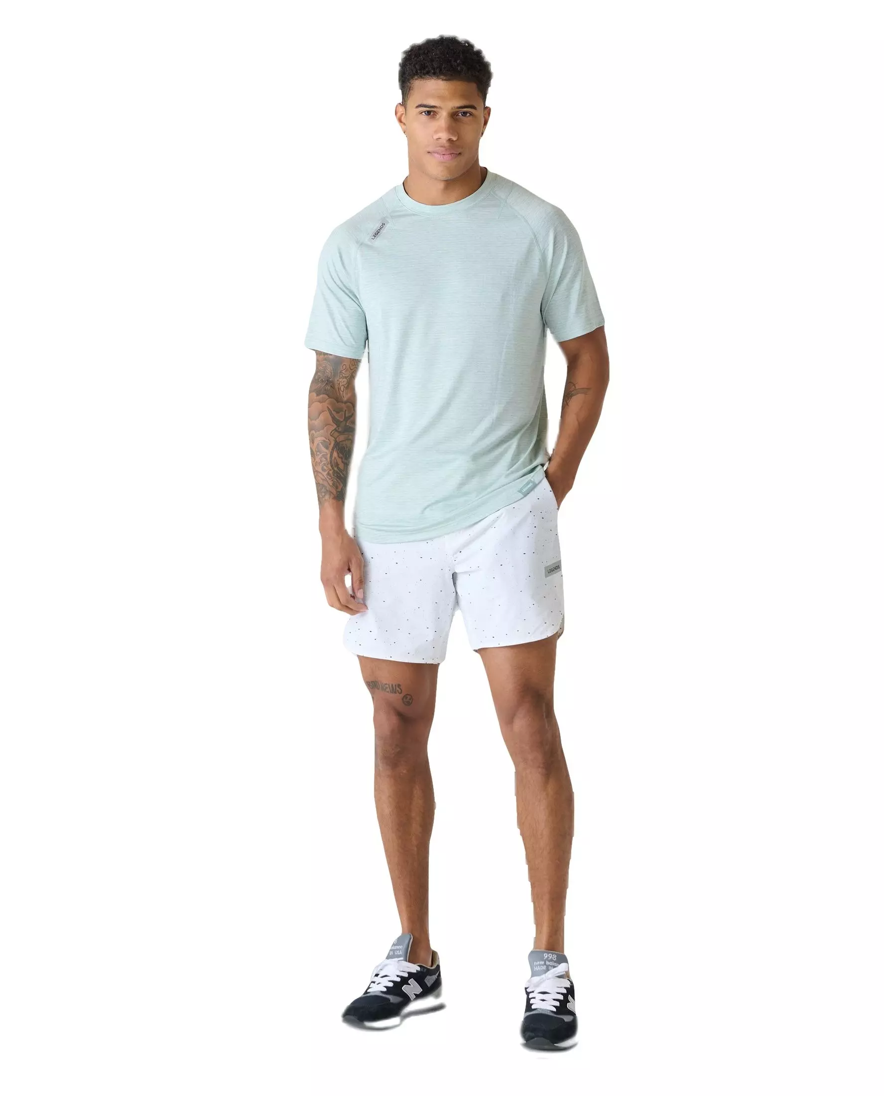 Legends Men's Enzo Tee 2.0 - Sea Spray Heather - LT GREEN