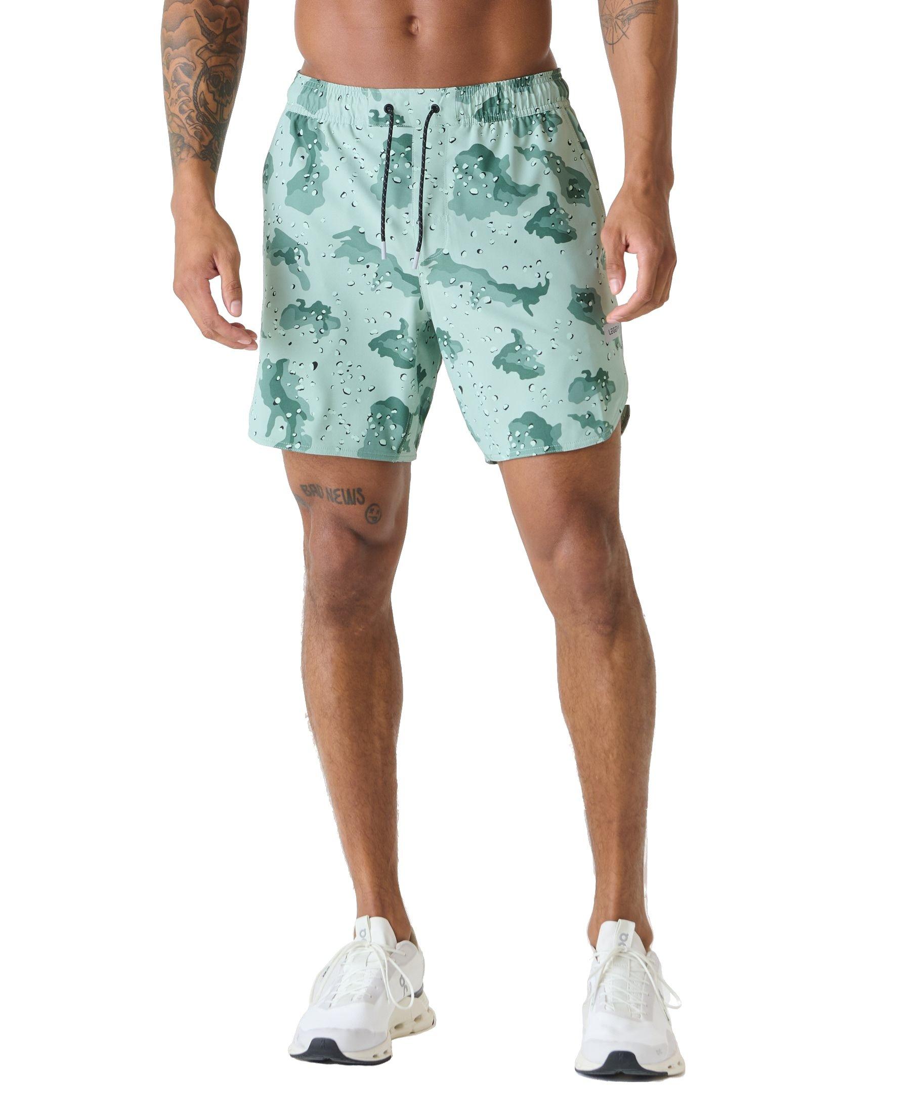 Legends Men's Luka 2.0 7-Inch Linerless Shorts - Camo - LT GREEN Thumbnail View 1