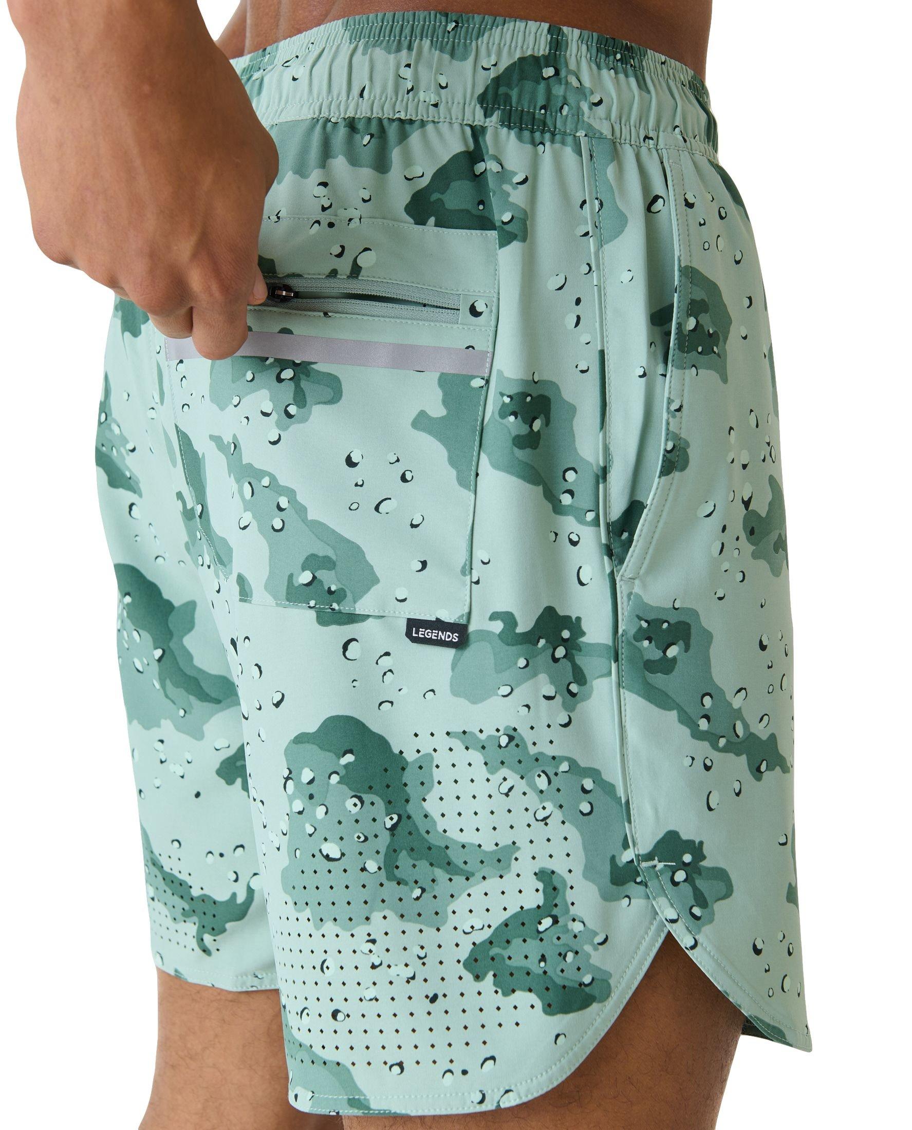 Legends Men's Luka 2.0 7-Inch Linerless Shorts - Camo - LT GREEN Thumbnail View 4