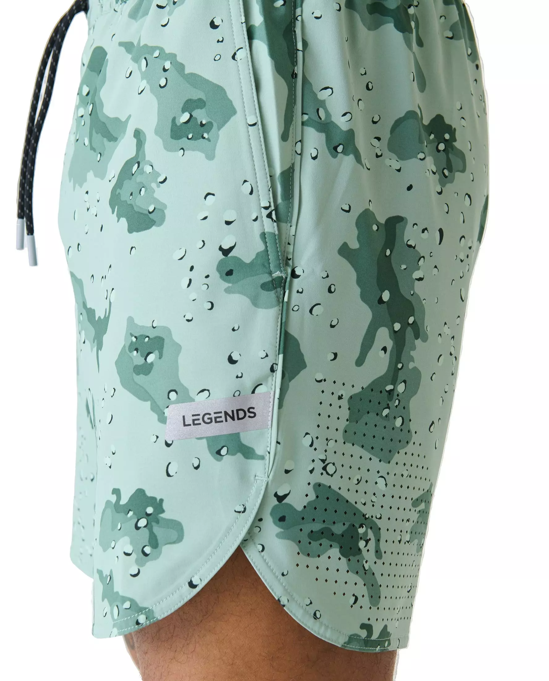 Legends Men's Luka 2.0 7-Inch Linerless Shorts - Camo - LT GREEN