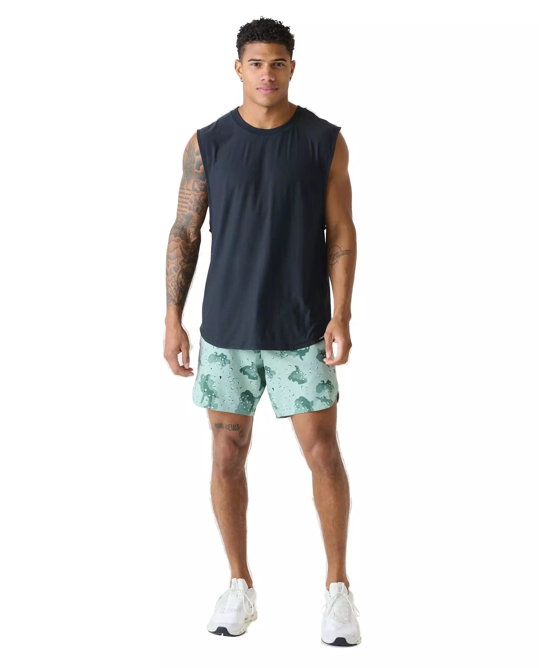 Legends Men's Luka 2.0 7-Inch Linerless Shorts - Camo - LT GREEN