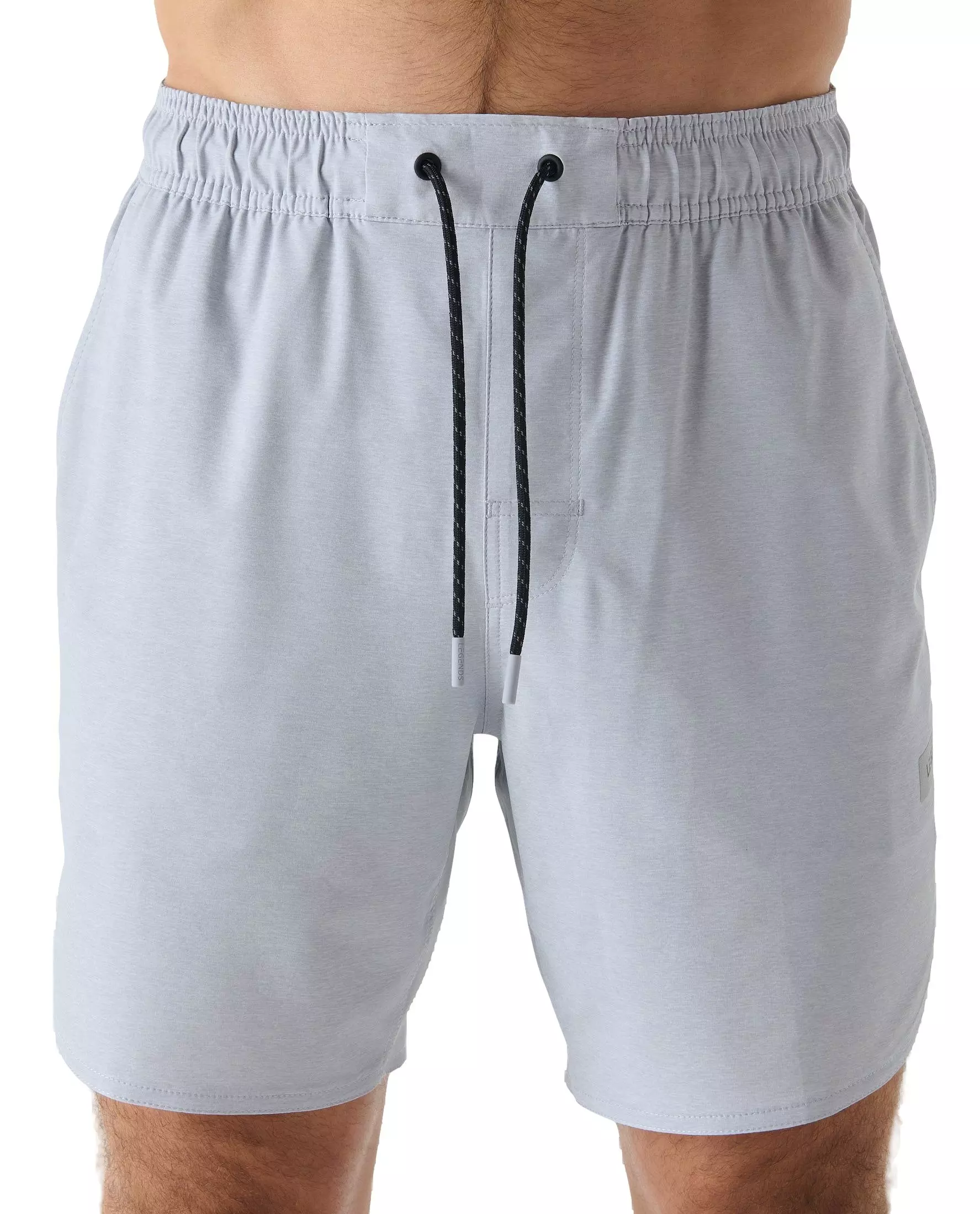 Legends Men's Luka 2.0 7-Inch Linerless Shorts - Light Heather Grey - HEATHER/GREY