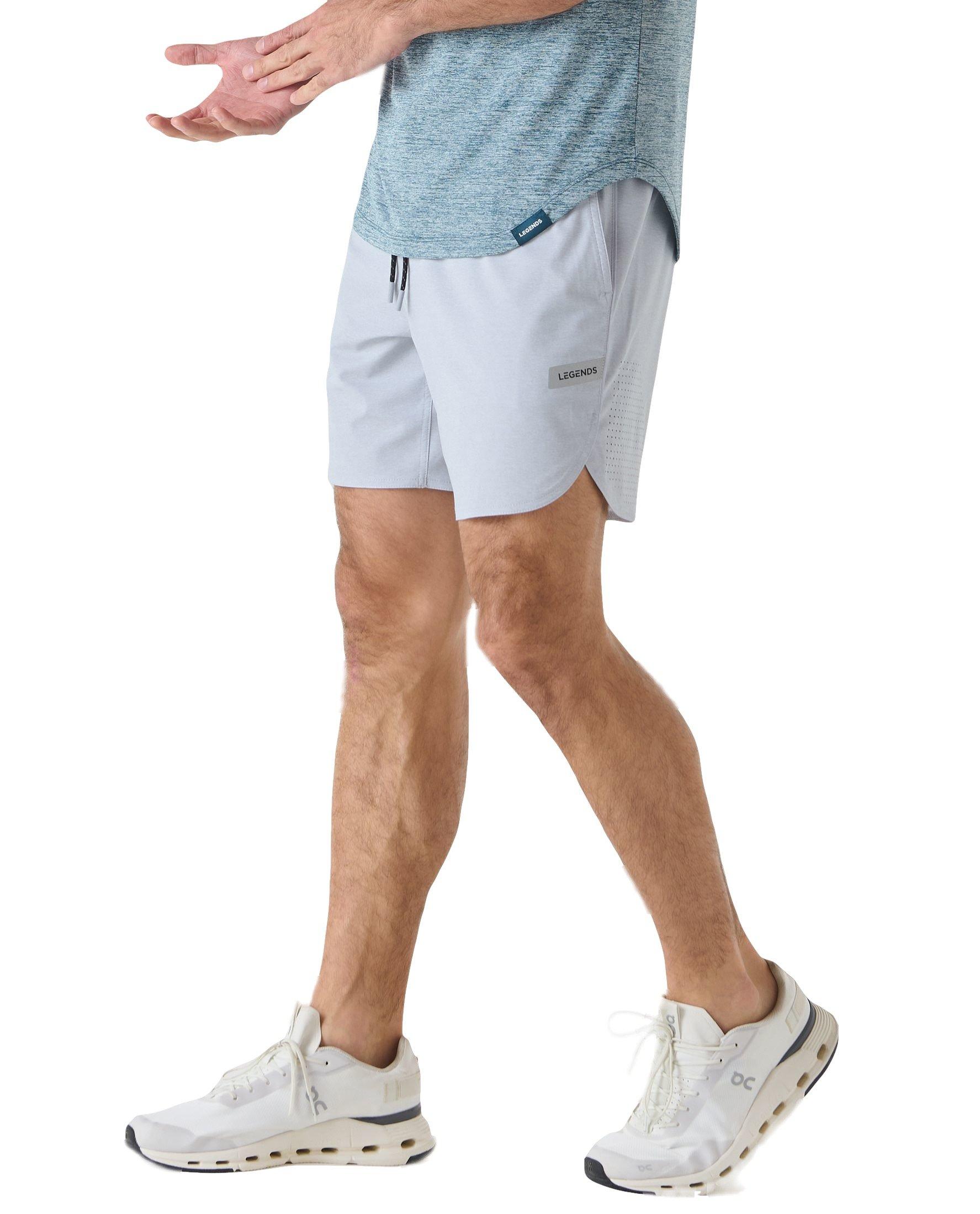 Legends Men's Luka 2.0 7-Inch Linerless Shorts - Light Heather Grey - HEATHER/GREY Thumbnail View 5