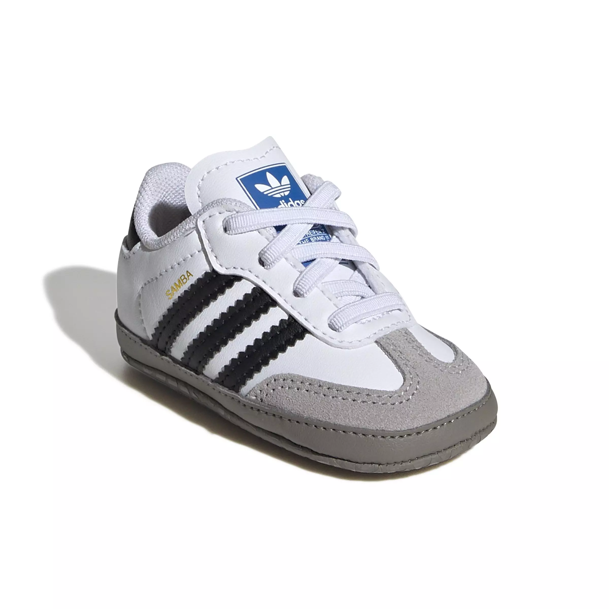 adidas Originals Samba OG "Ftwr White/Core Black/Clear Granite" Crib Bootie - WHITE/BLACK