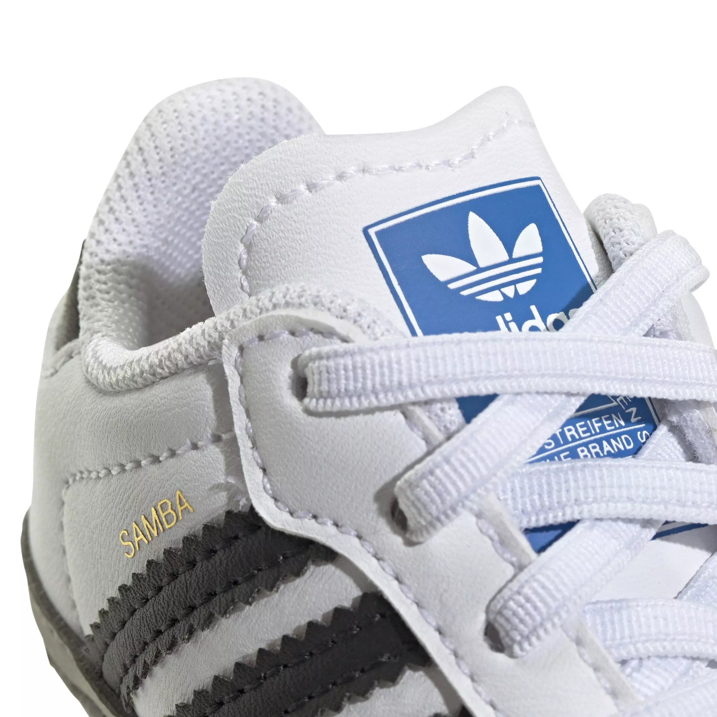 adidas Originals Samba OG "Ftwr White/Core Black/Clear Granite" Crib Bootie - WHITE/BLACK