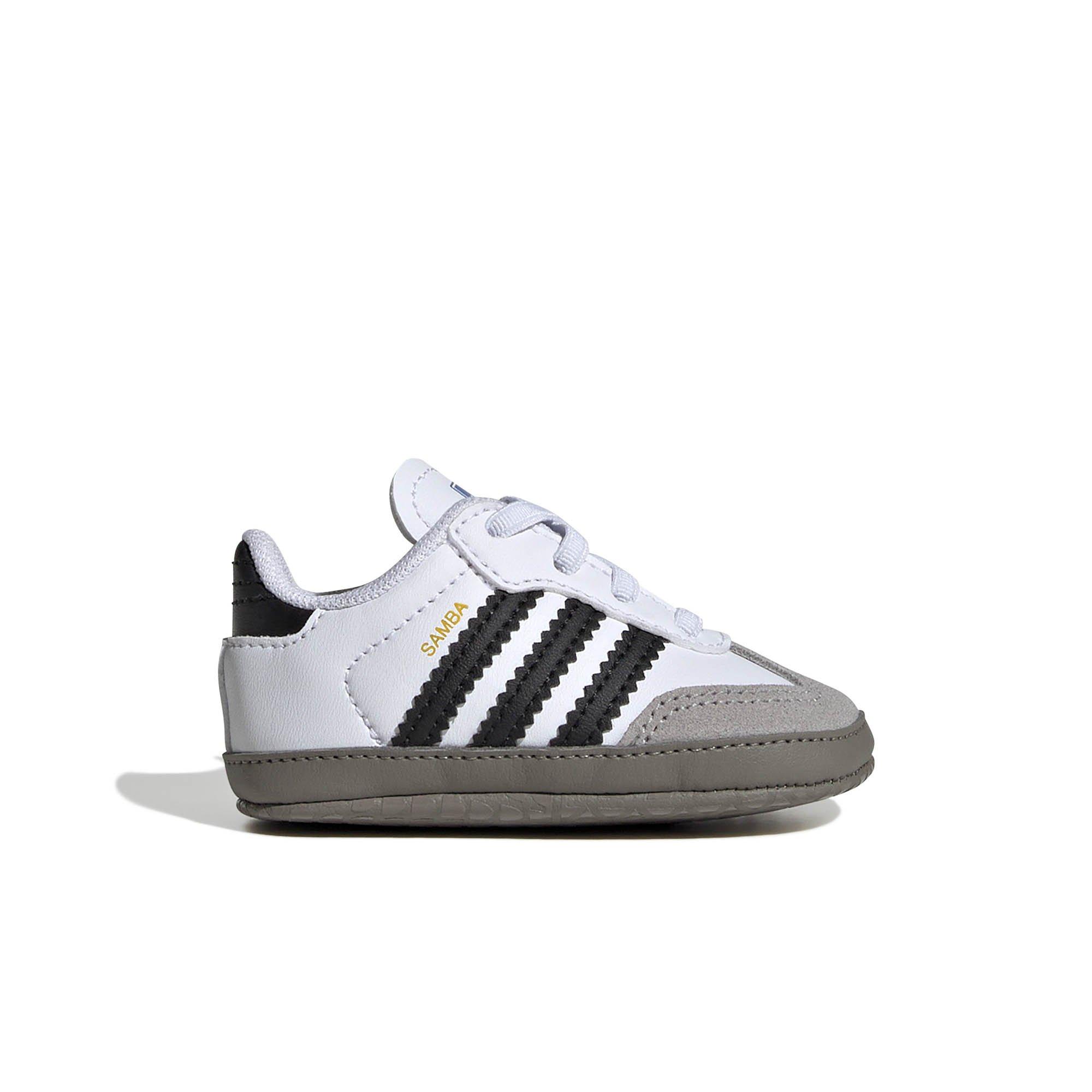 adidas Originals Samba OG "Ftwr White/Core Black/Clear Granite" Crib Bootie - WHITE/BLACK