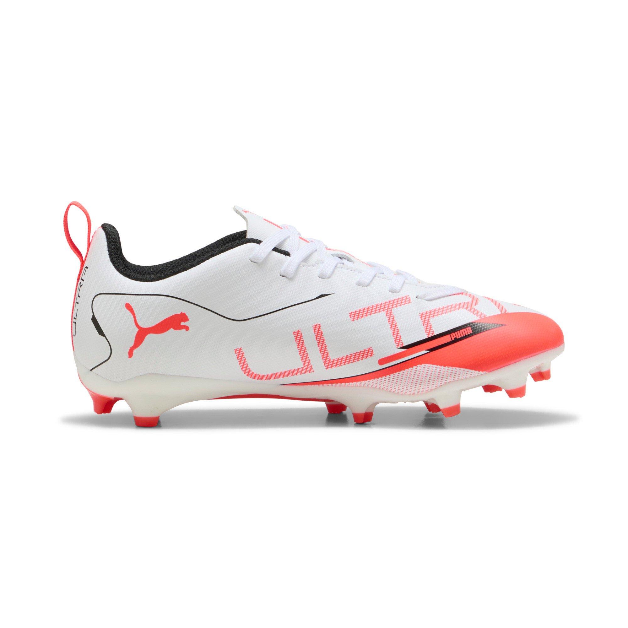 PUMA Ultra 5 Match Unlimited  Grade School Kids' "White/Orange" Soccer Cleat