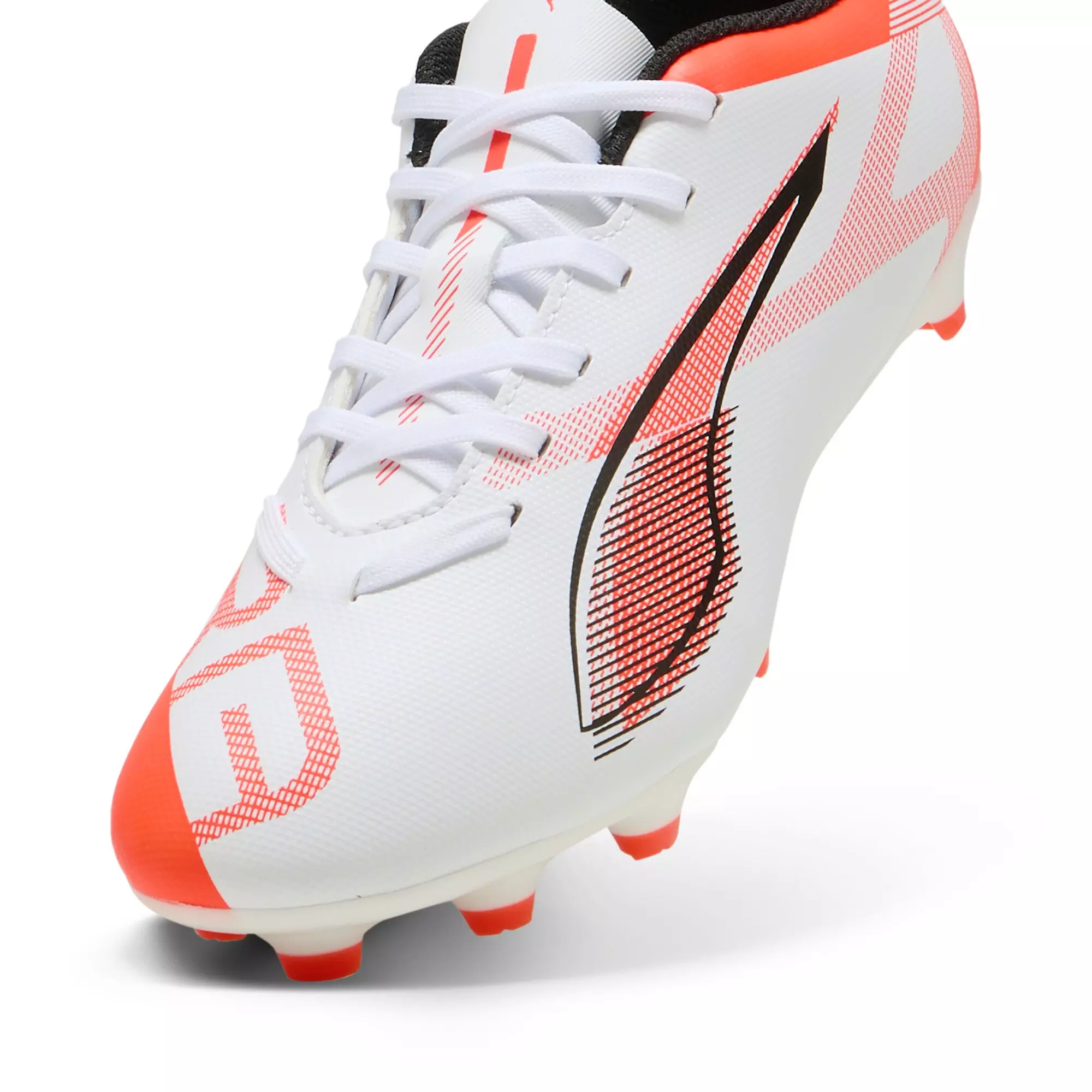 PUMA Ultra 5 Match Unlimited "White/Orange" Grade School Kids' Soccer Cleat - WHITE/ORANGE