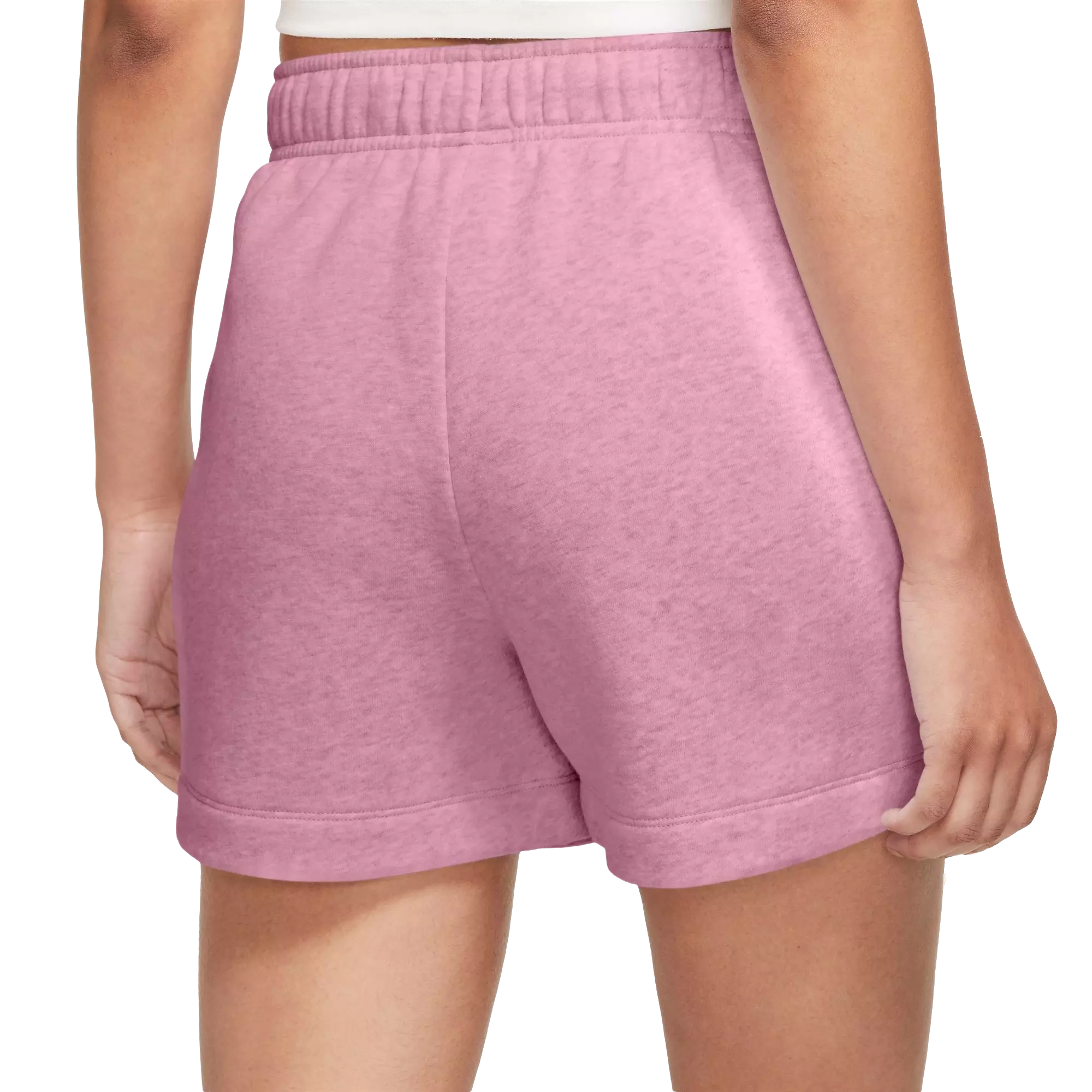 Nike Women's Sportswear Club Fleece Mid-Rise Shorts - Pink - PINK