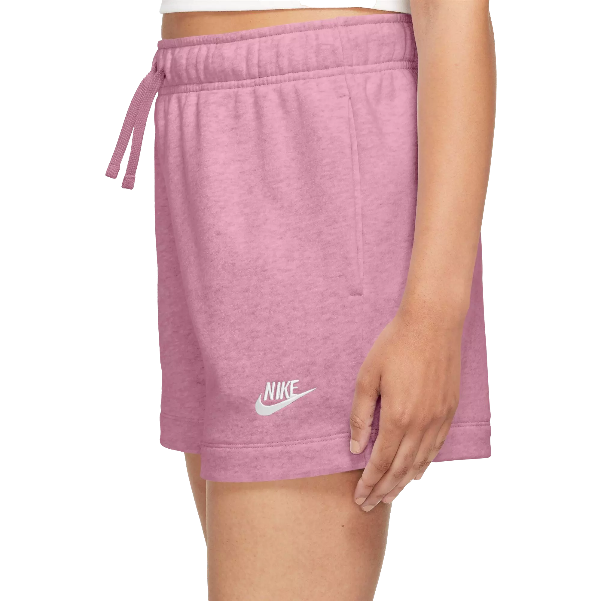 Nike Women's Sportswear Club Fleece Mid-Rise Shorts - Pink - PINK