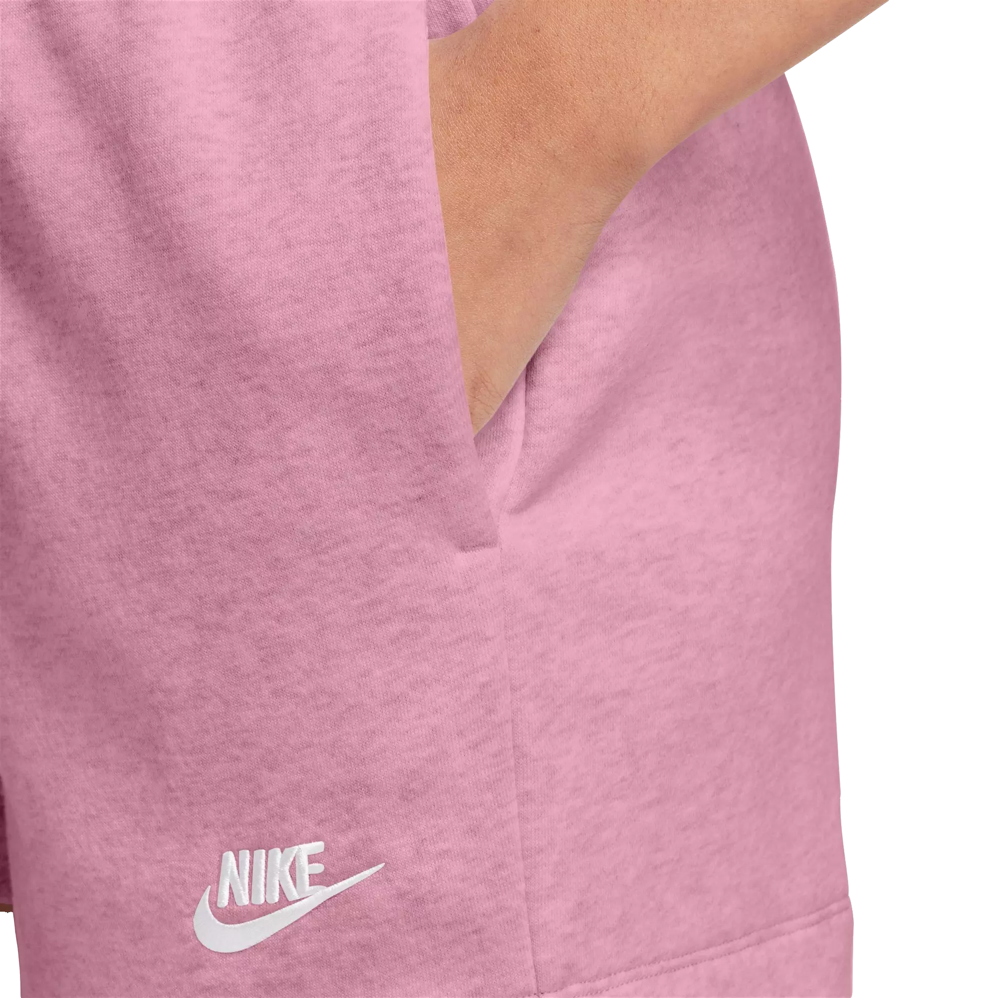 Nike Women's Sportswear Club Fleece Mid-Rise Shorts - Pink - PINK