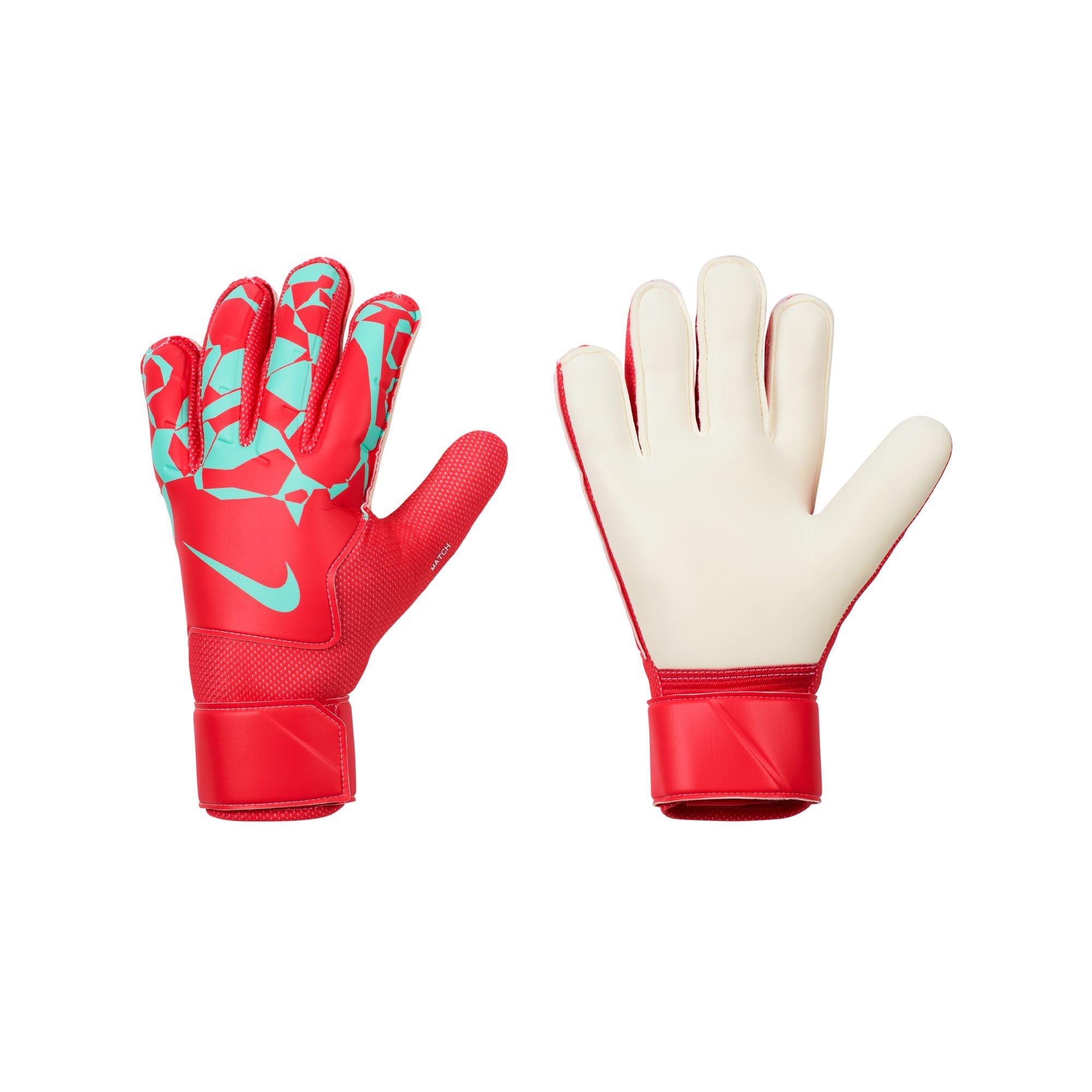 Nike Adult Match Goalkeeper Soccer Gloves - Ember Glow/Aurora Green - PINK/GREEN Thumbnail View 3