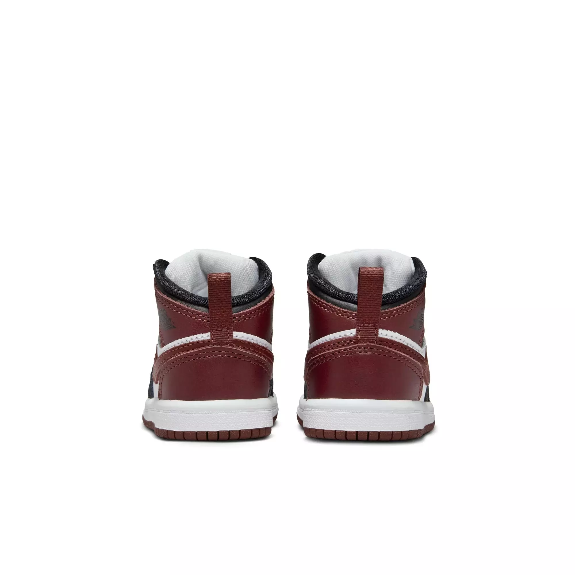 Jordan 1 Mid SE "White/Dark Pony/Black" Toddler Boys' Shoe - MAROON/BLACK