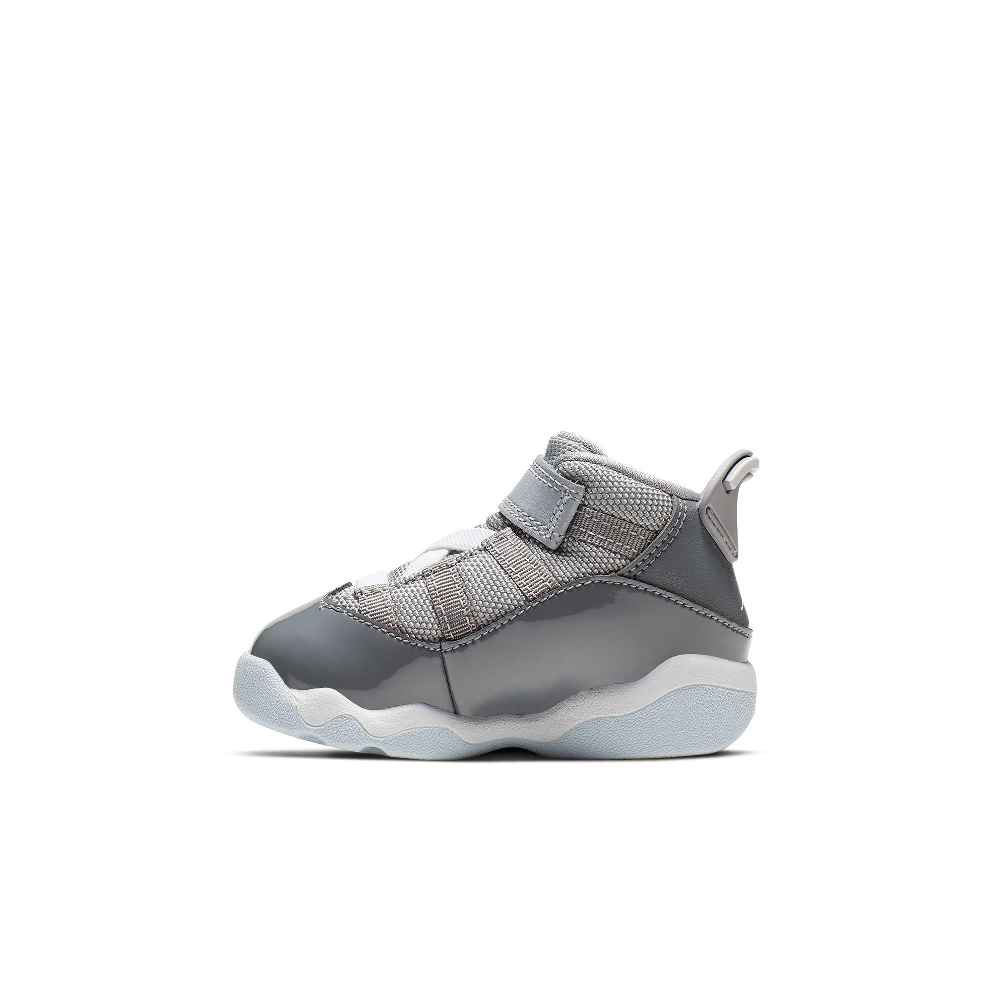 Jordan 6 Rings "Cool Grey/White/Wolf Grey" Toddler Boys' Shoe - GREY Thumbnail View 4